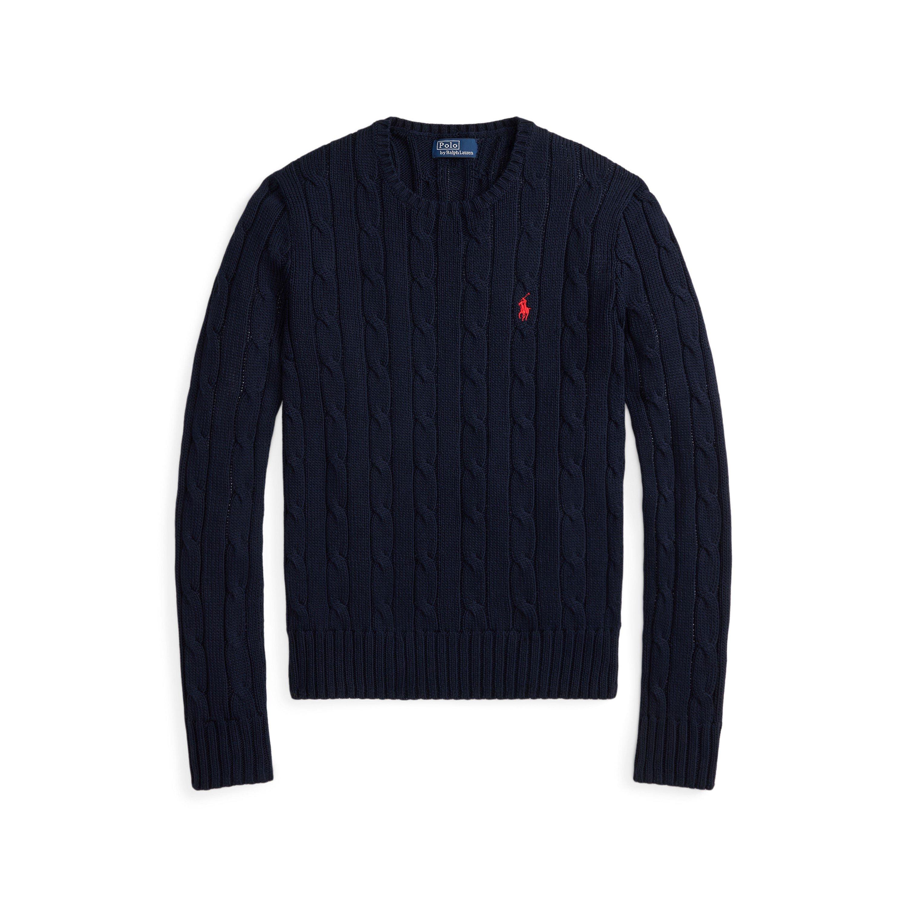 Polo Ralph Lauren Women's Hunter Navy Cable-Knit Jumper - 8 (XS)