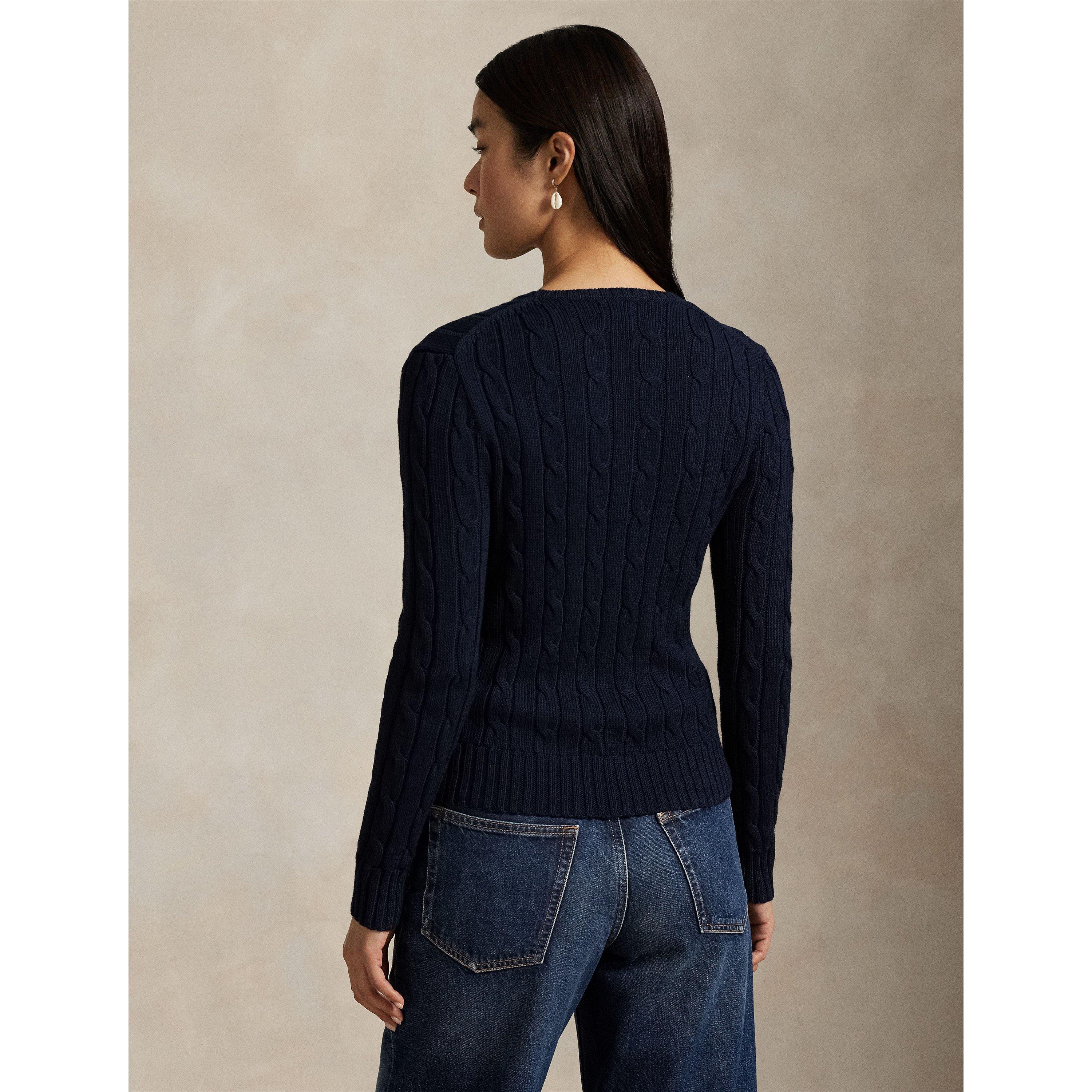 Hunter Navy - Polo Ralph Lauren - Women's Cable-Knit Jumper - 4