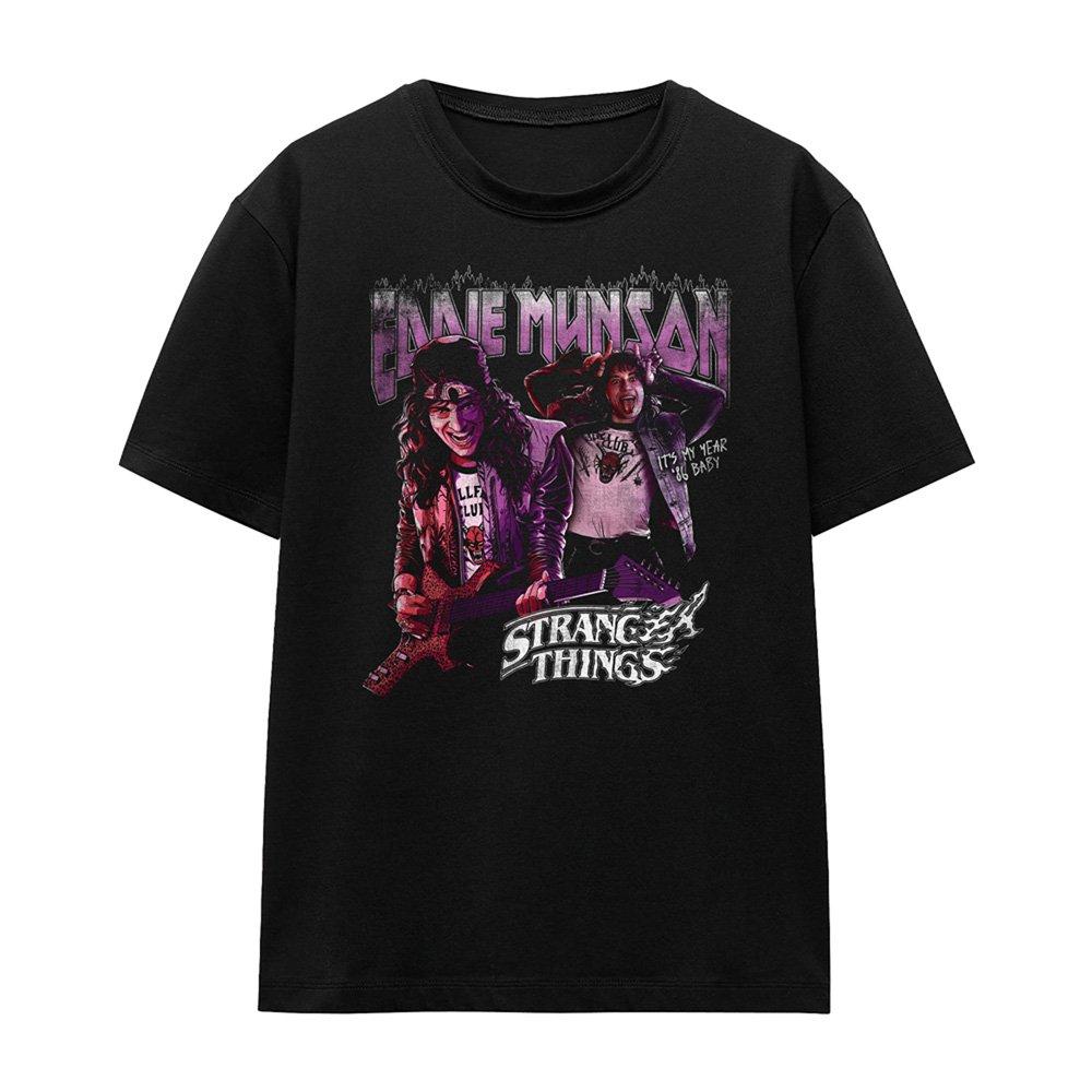 Black - Stranger Things - Stranger Things Eddie Munson Homage 86 Ladies T Sh - 4