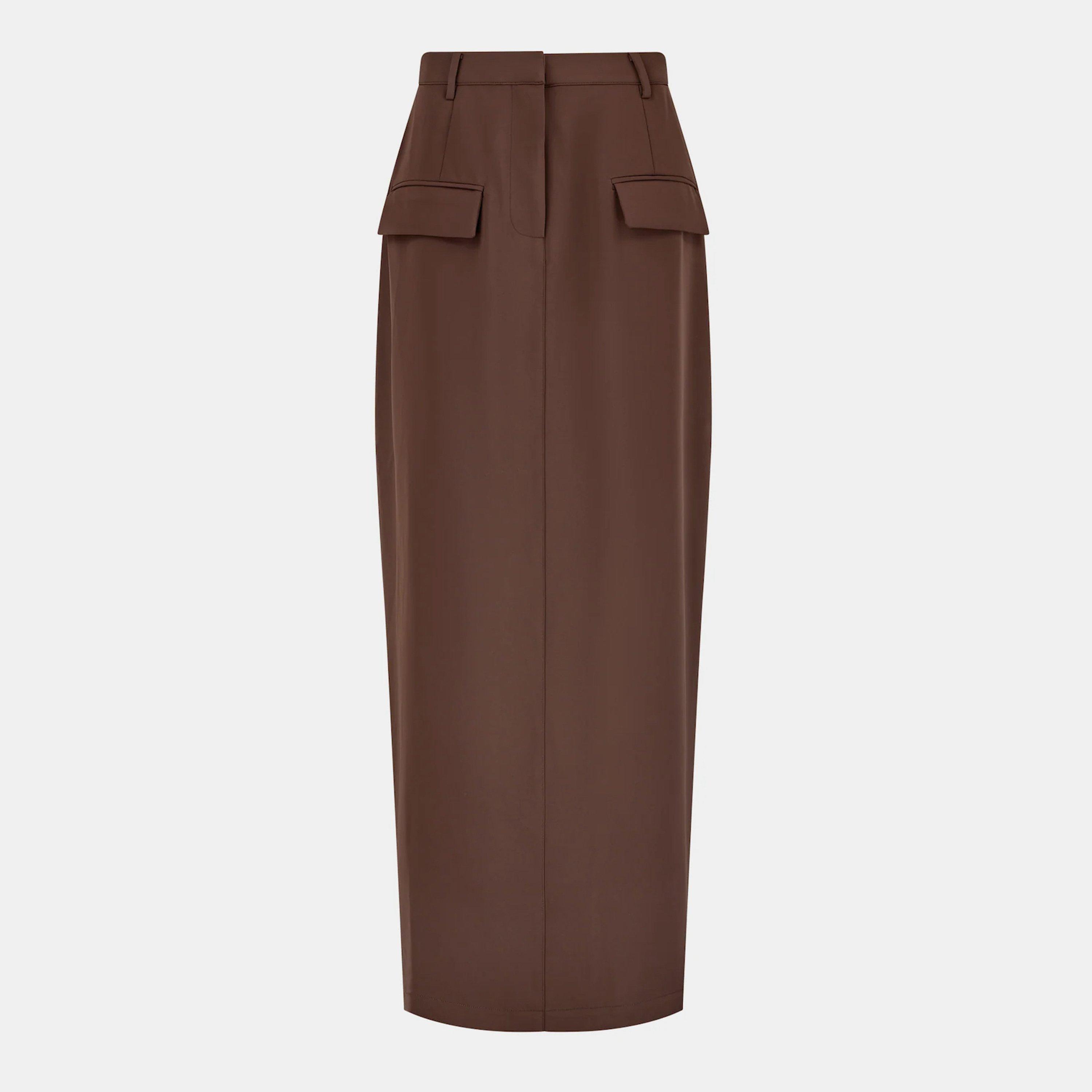 Odd Muse Maxi Skirt - Brown - Size 3XL