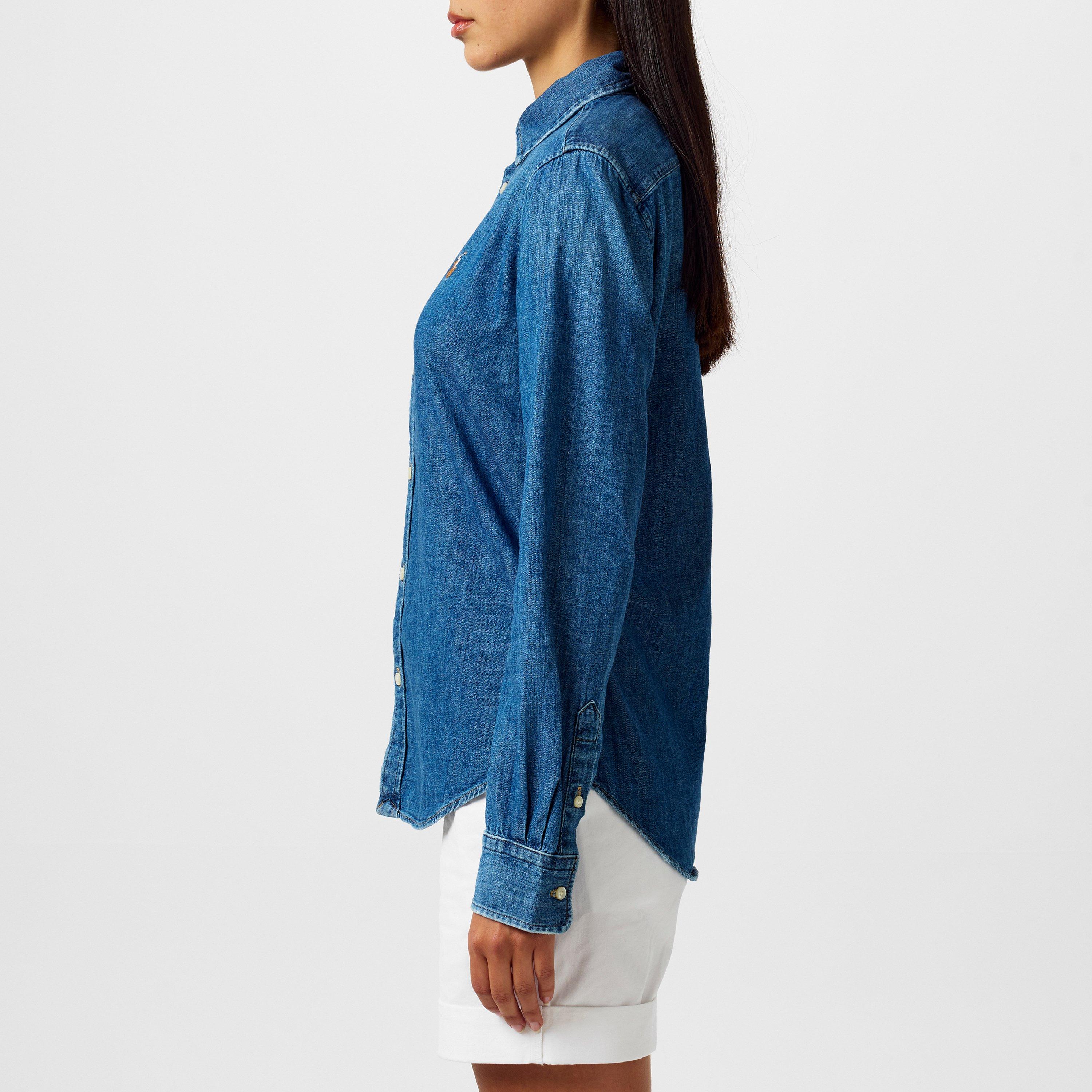 Merced Wash - Polo Ralph Lauren - Women's Charlotte Plain Denim Shirt - 5