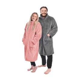 Country Club Gown with Zip - Luxury Faux Fur - Pink