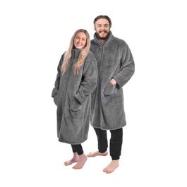 Country Club Gown with Zip - Luxury Faux Fur - Grey