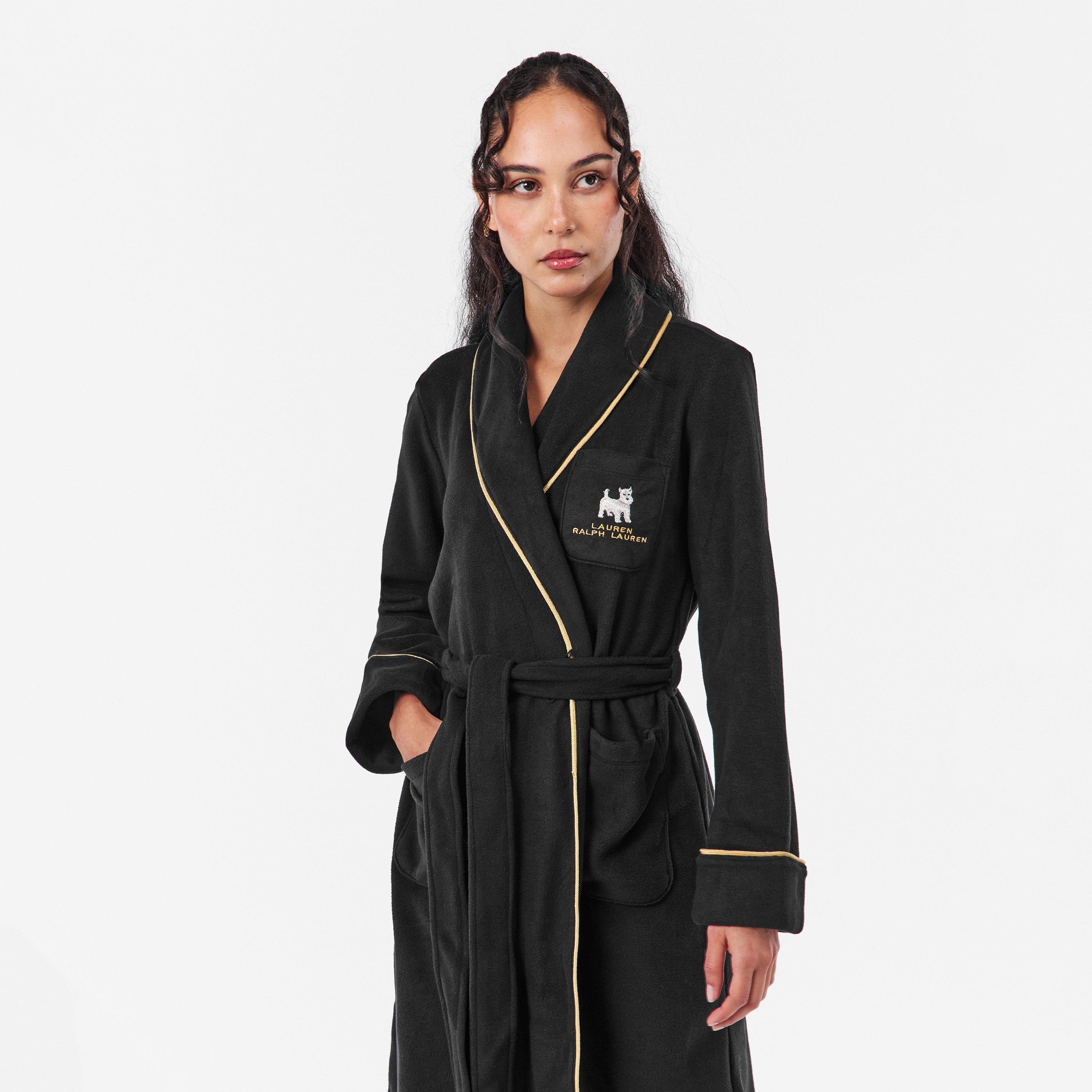 Black - Lauren by Ralph Lauren - Women's Dalton Towel Dressing Gown - 3