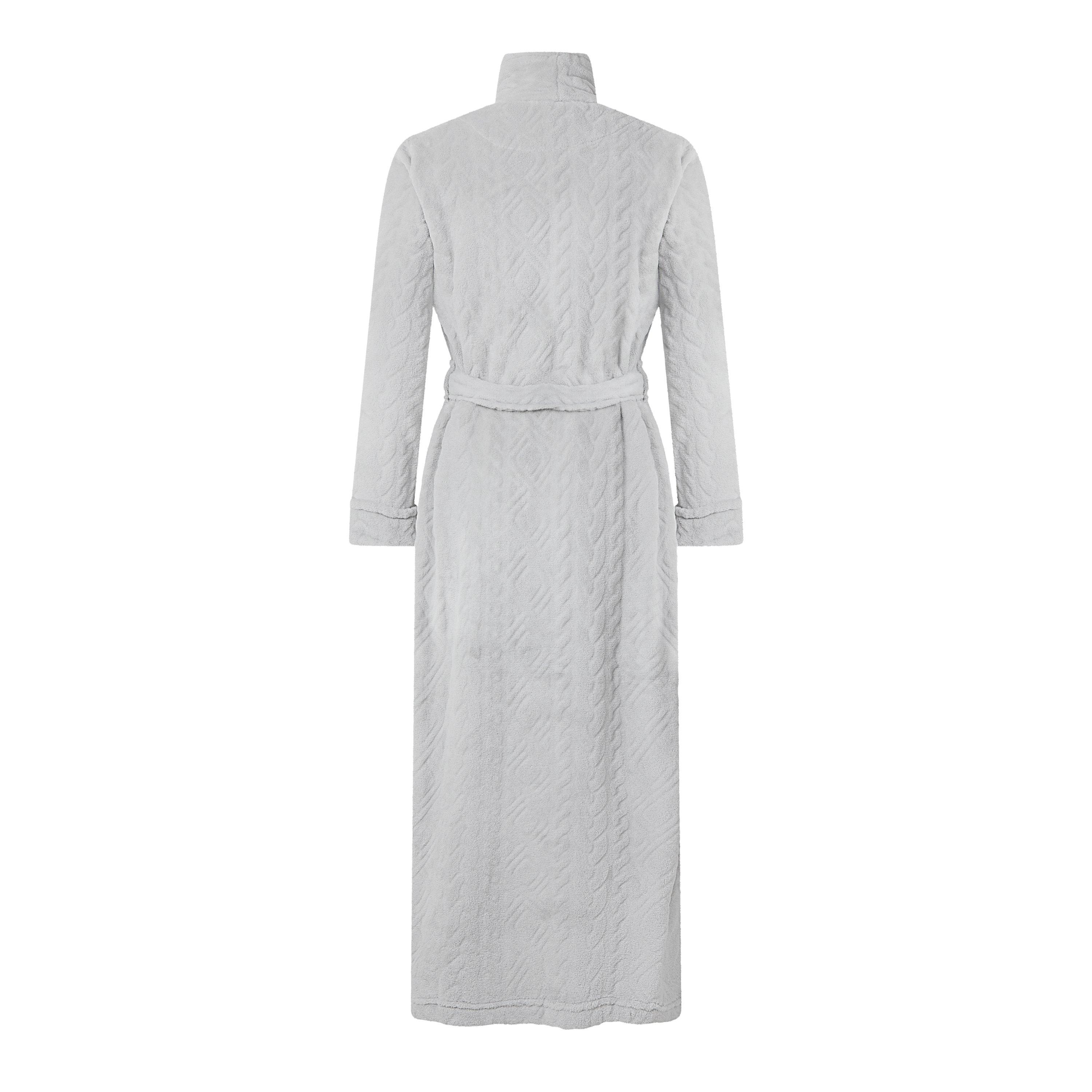 Grey - Lauren by Ralph Lauren - Women's Soft Wrap-Style Fluffy Dressing Gown - 2