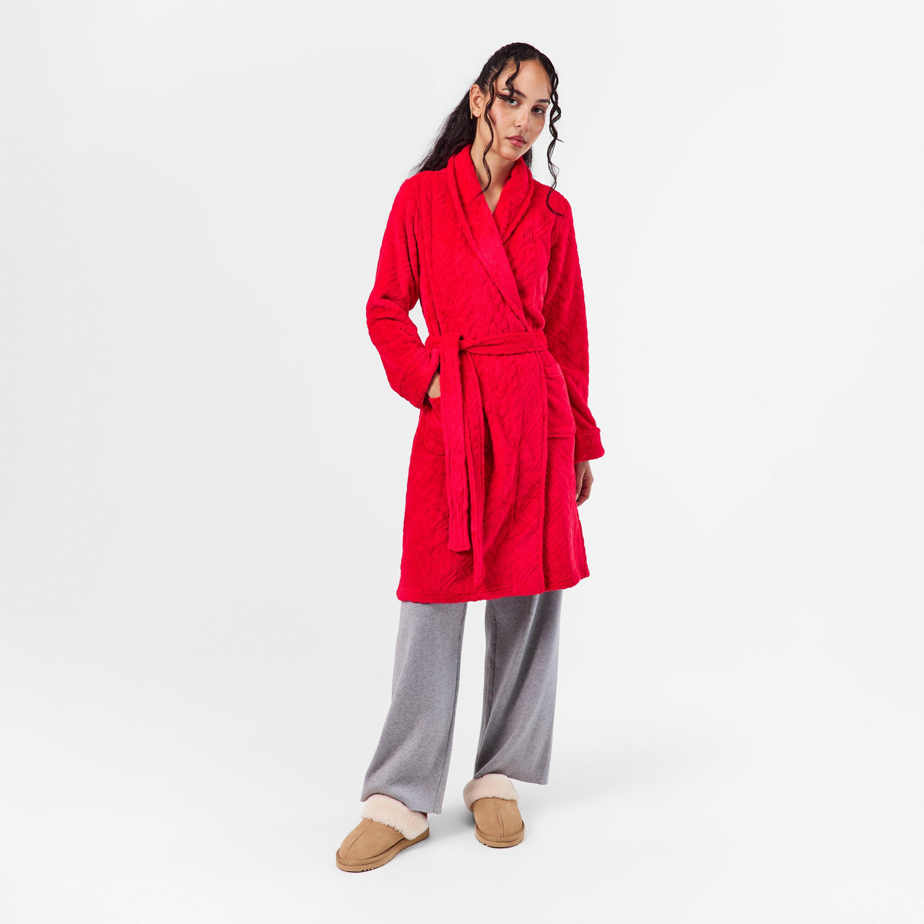 Red - Lauren by Ralph Lauren - Women's Fluffy Dressing Gown - 6