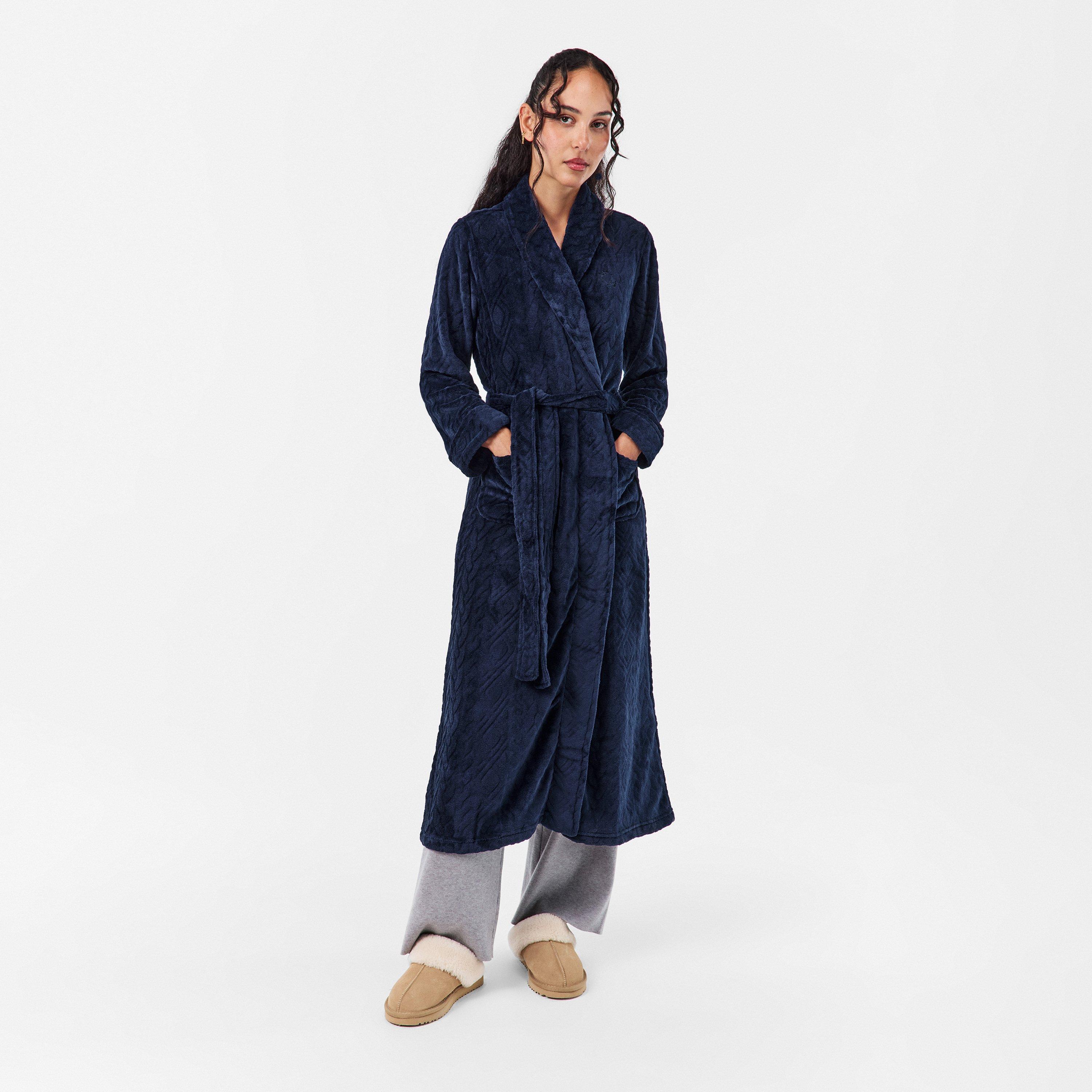 Navy - Lauren by Ralph Lauren - Women's Fluffy Dressing Gown - 6