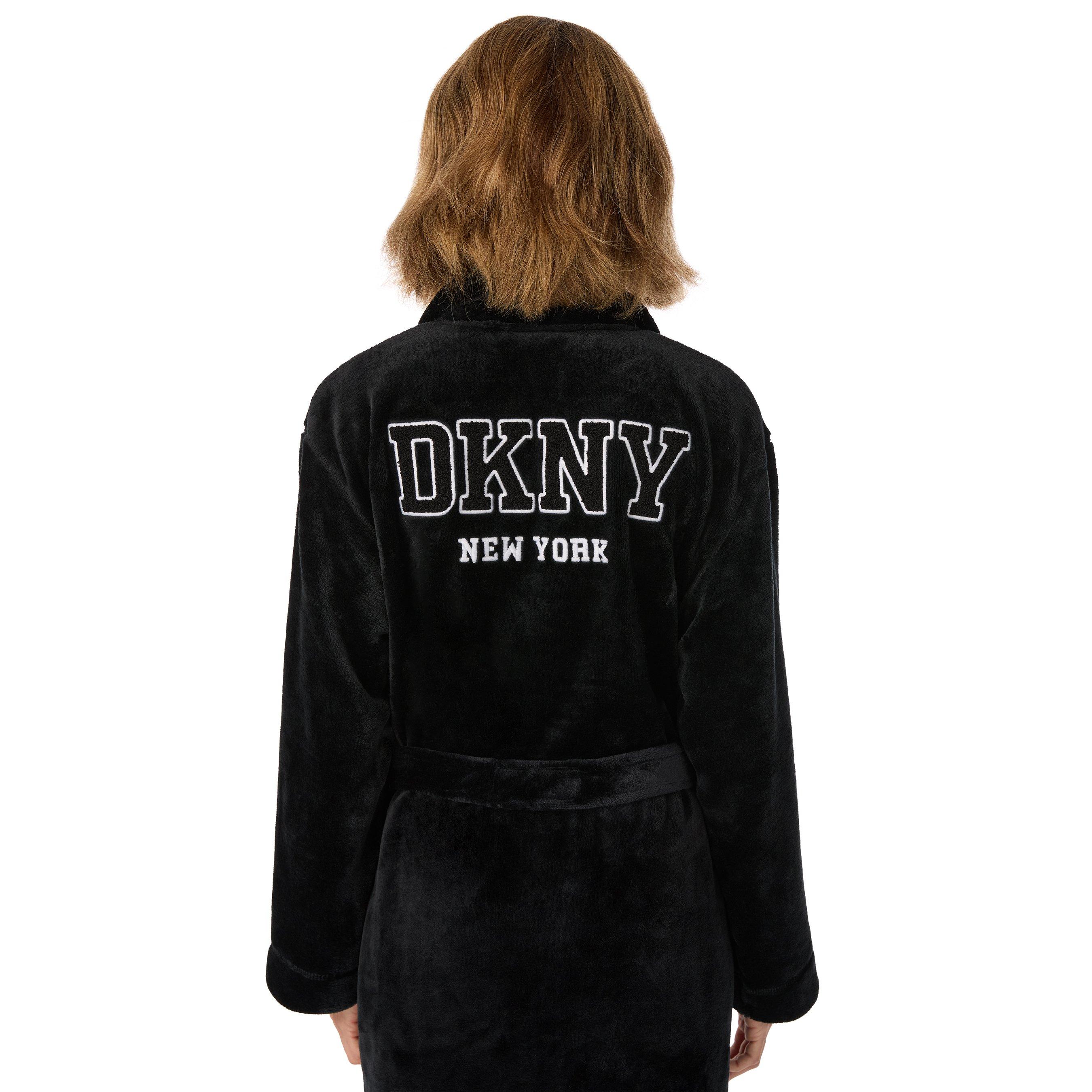Sort - DKNY - Women's Plush Relaxed Fit Dressing Gown - 3