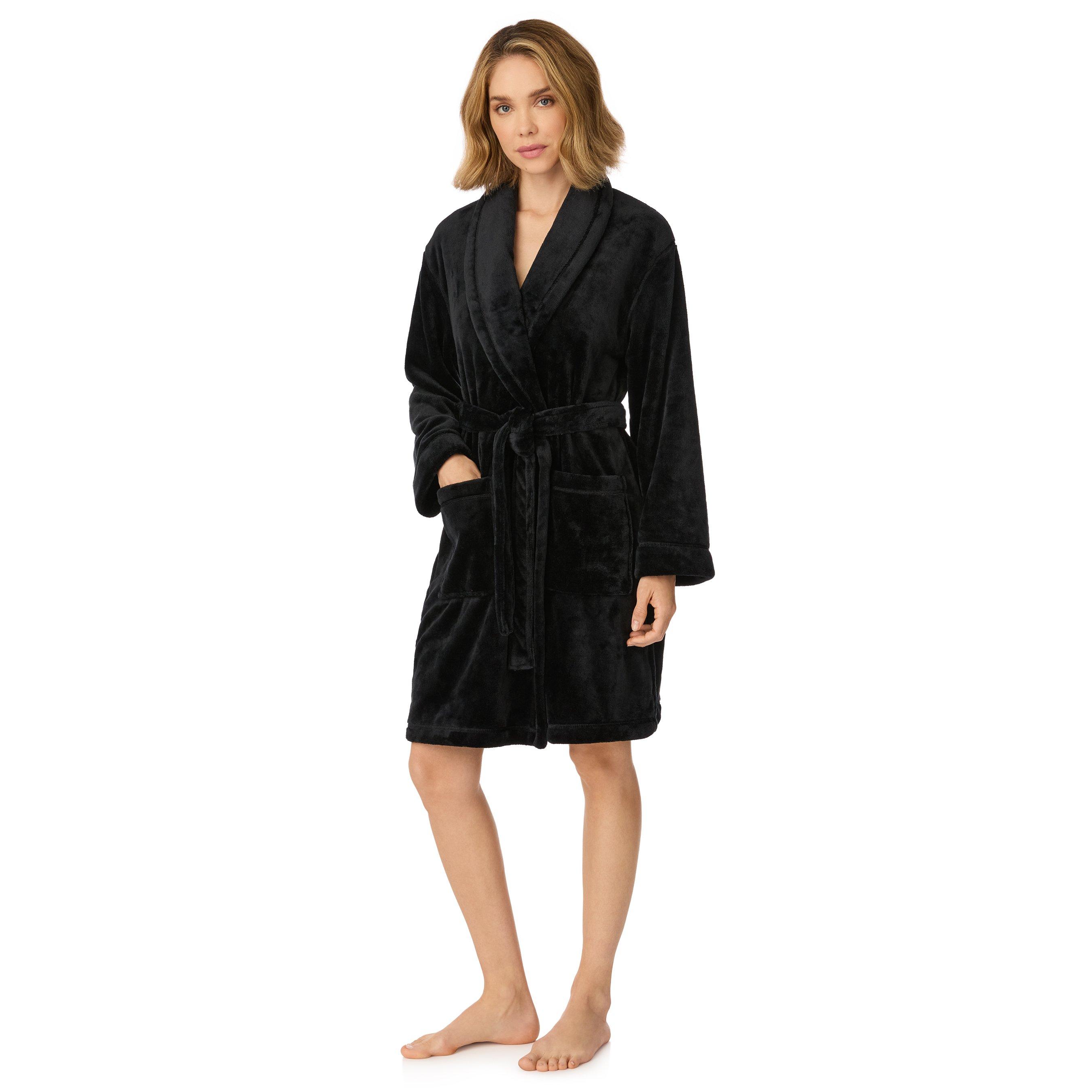 Sort - DKNY - Women's Plush Relaxed Fit Dressing Gown - 4