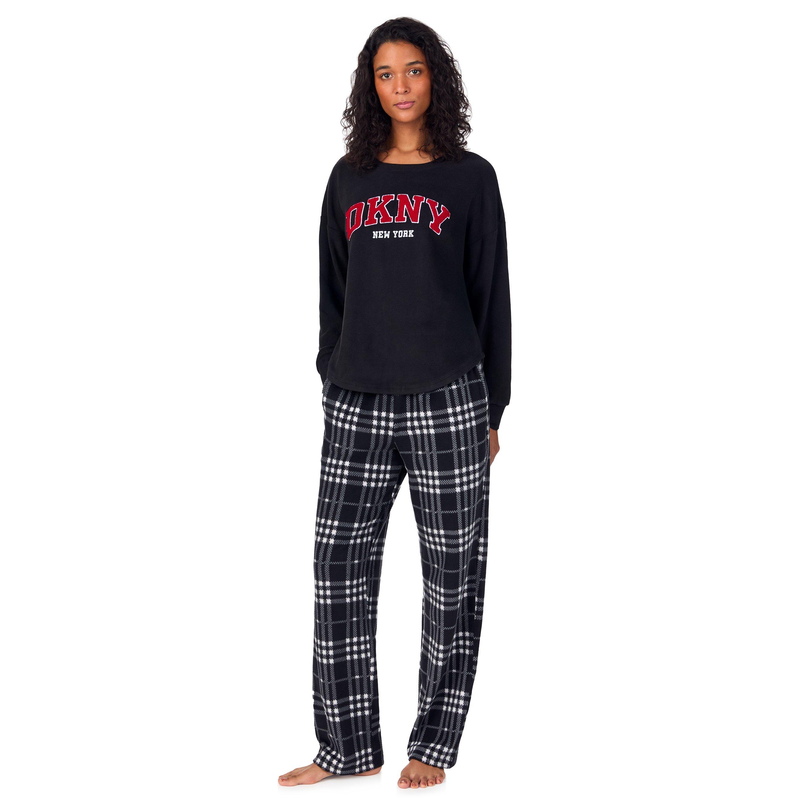 Black Check - DKNY - Women's Long-Sleeve Pyjama Sets - 3