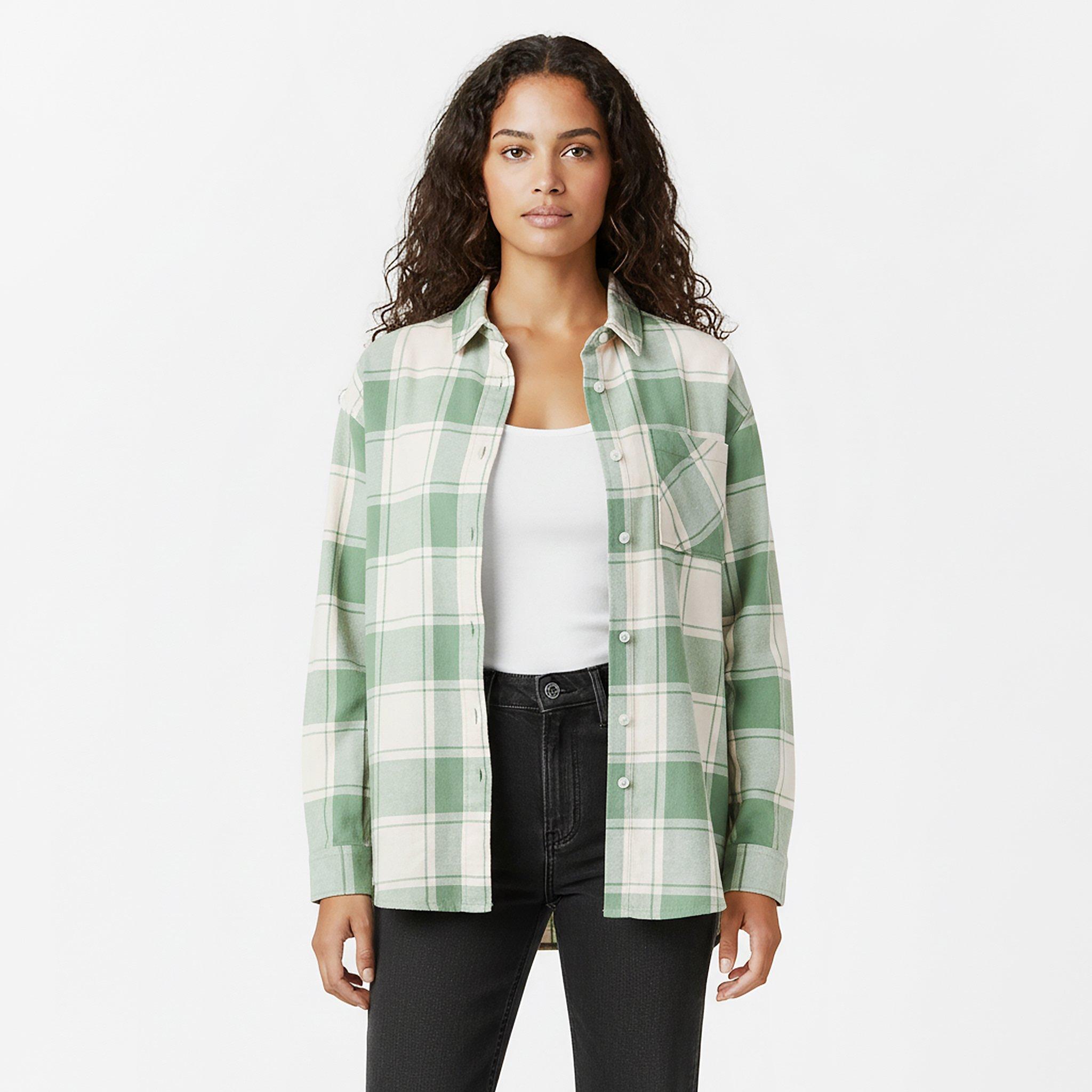 Iceberg Green - Jack Wills - Women's JW Flannel Long-Sleeve Patterned Shirt - 3