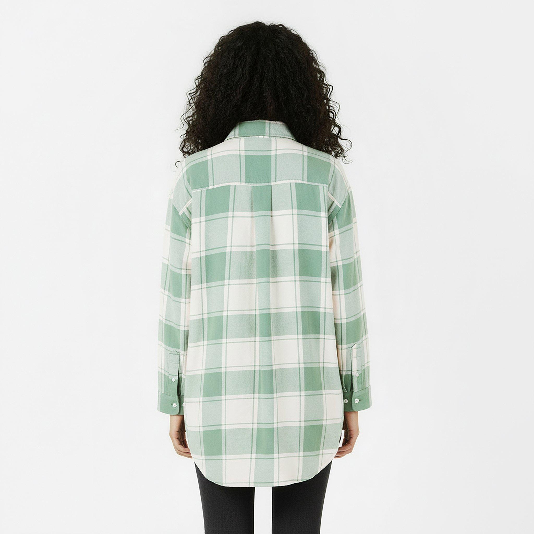 Iceberg Green - Jack Wills - Women's JW Flannel Long-Sleeve Patterned Shirt - 4