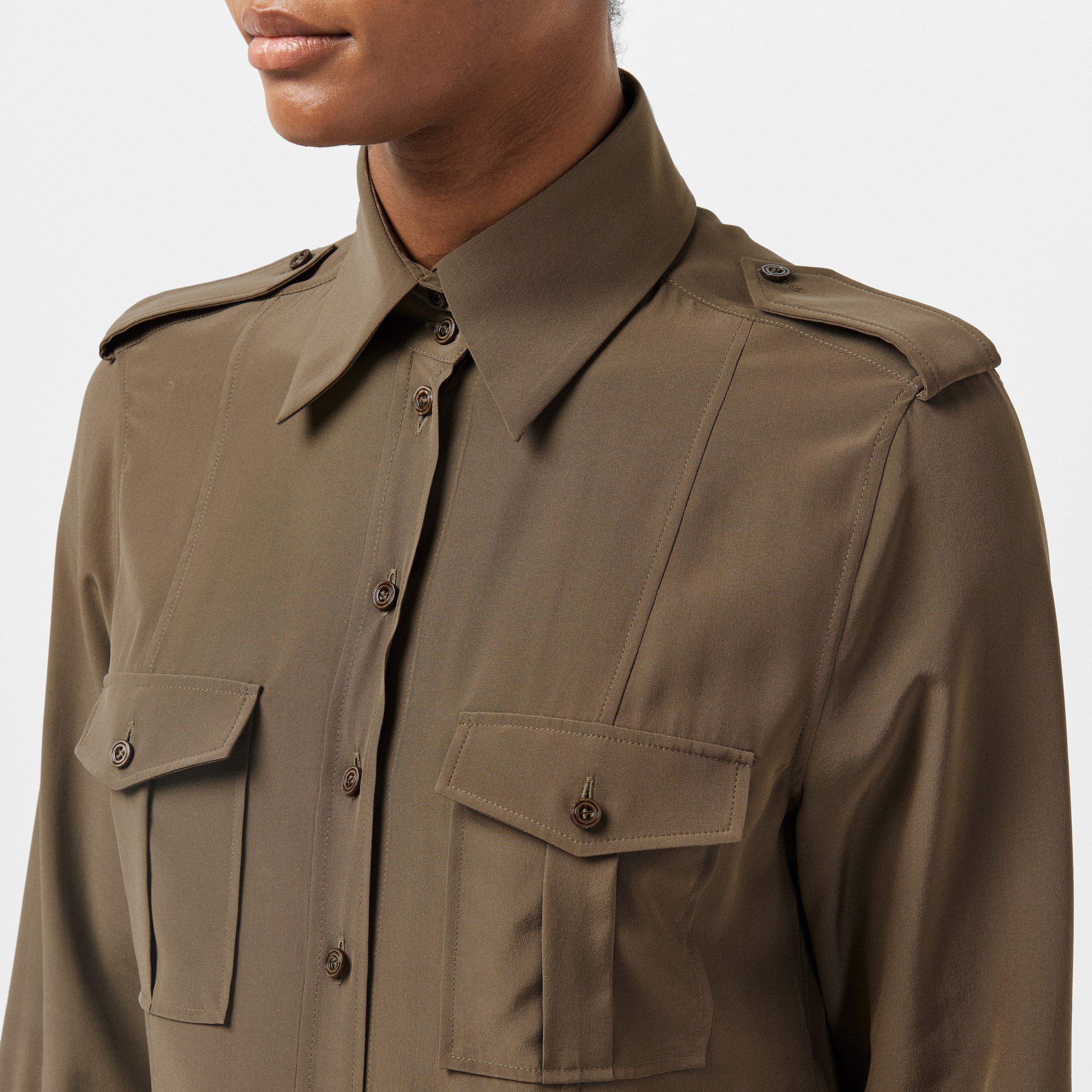 Khaki - Tom Ford - Women's Plain Long-Sleeve Shirt - 5