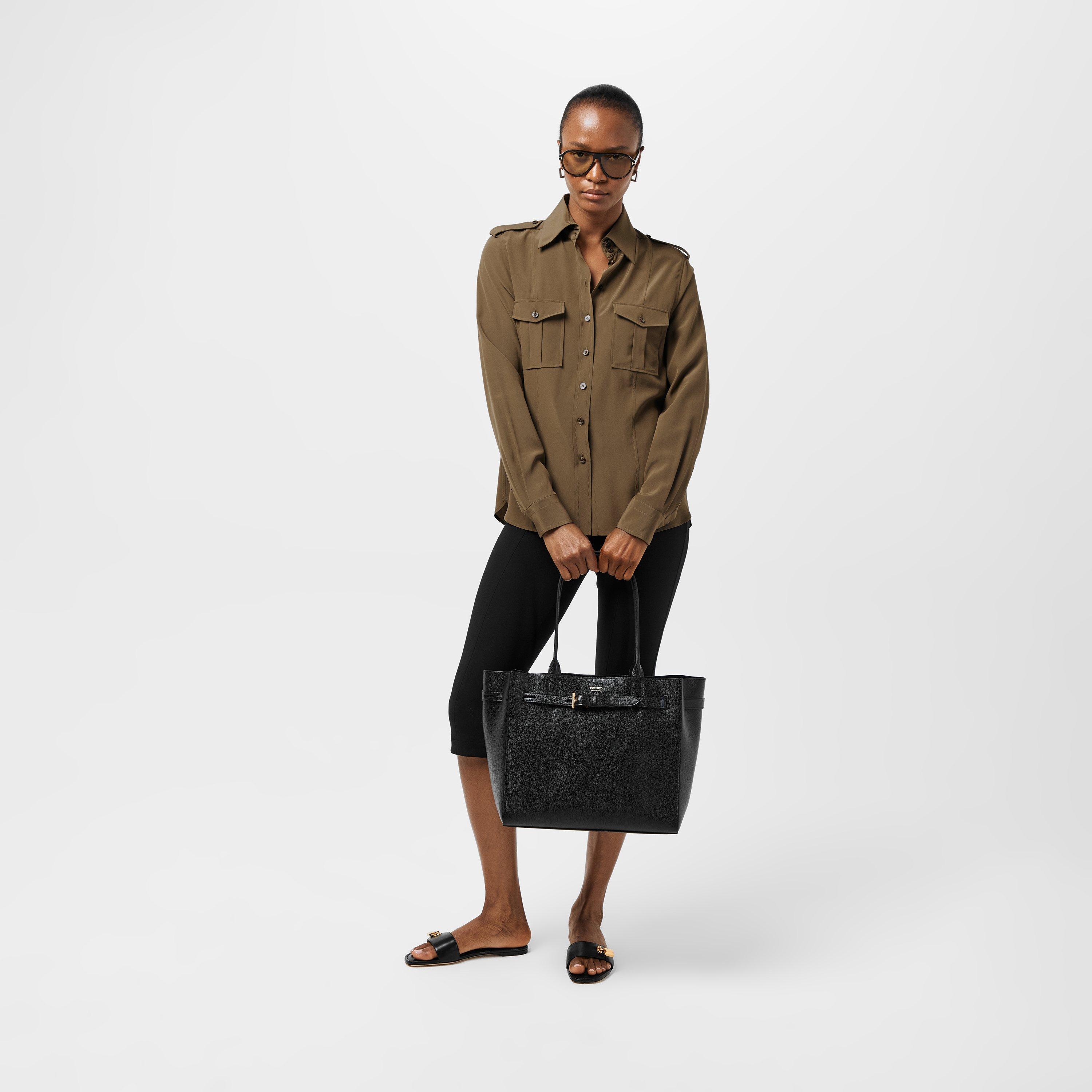 Khaki - Tom Ford - Women's Plain Long-Sleeve Shirt - 6