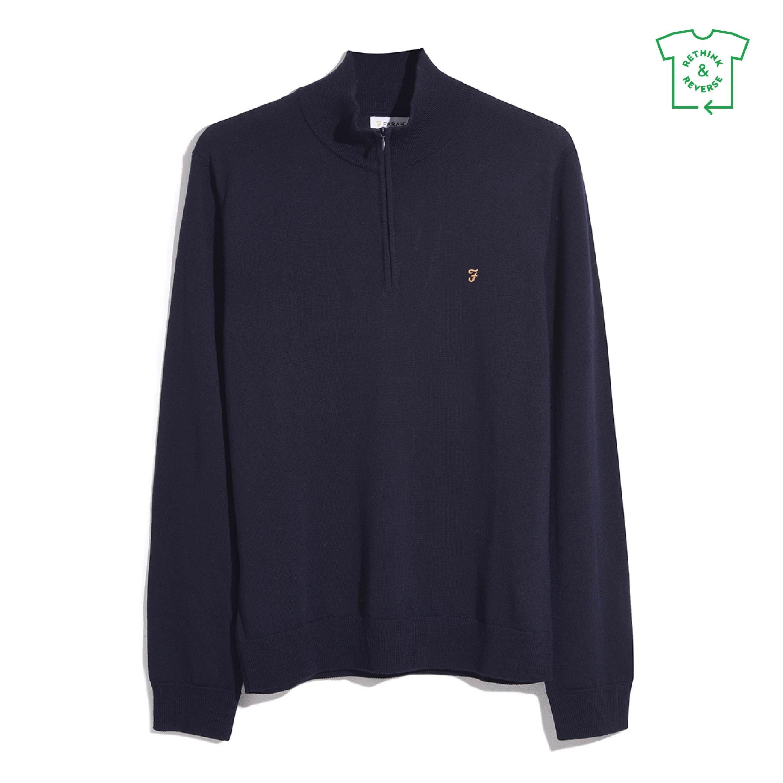 Farah Men's Crew Neck Jumper - True Navy 412 - Medium