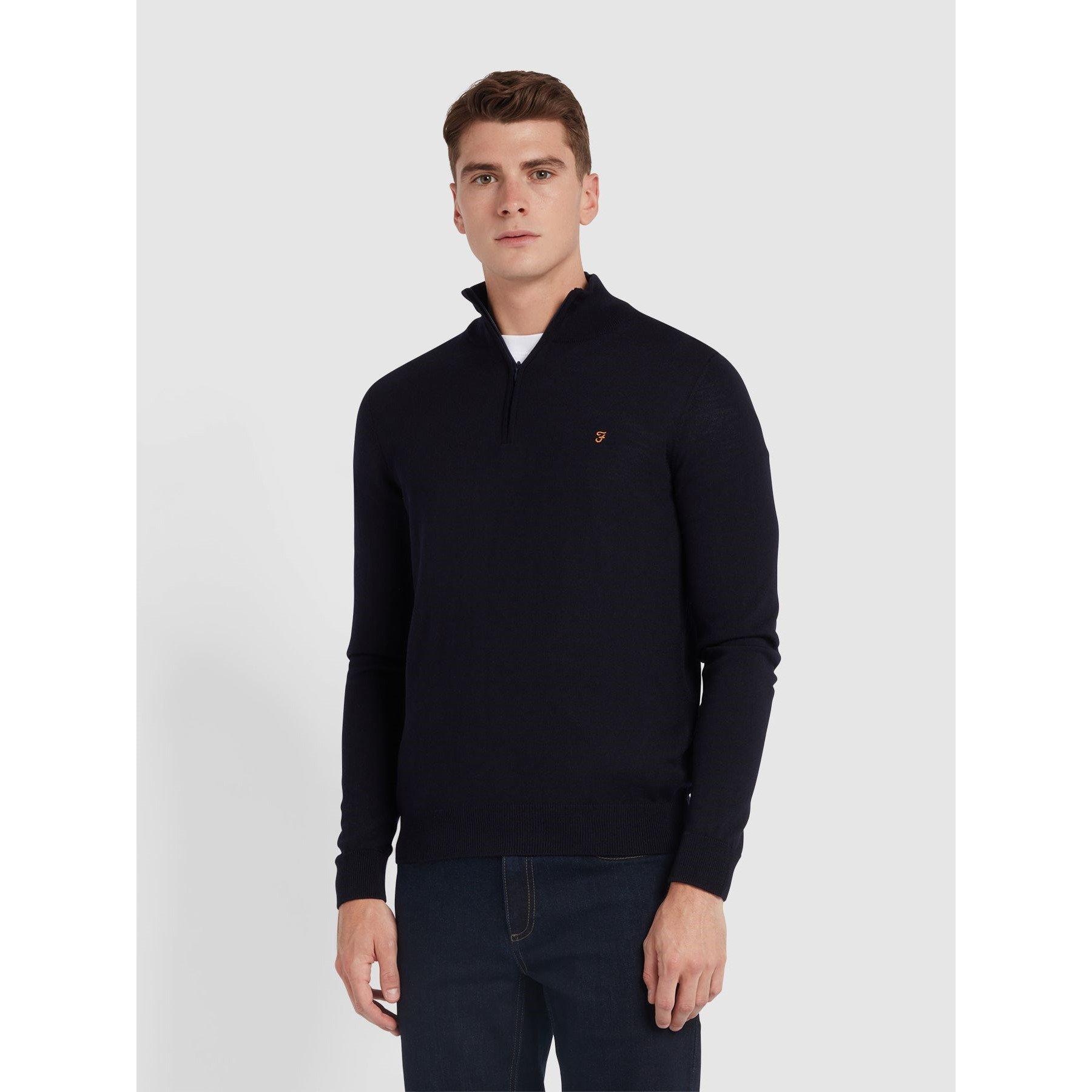 True Navy 412 - Farah - Men's Crew Neck Jumper - 2