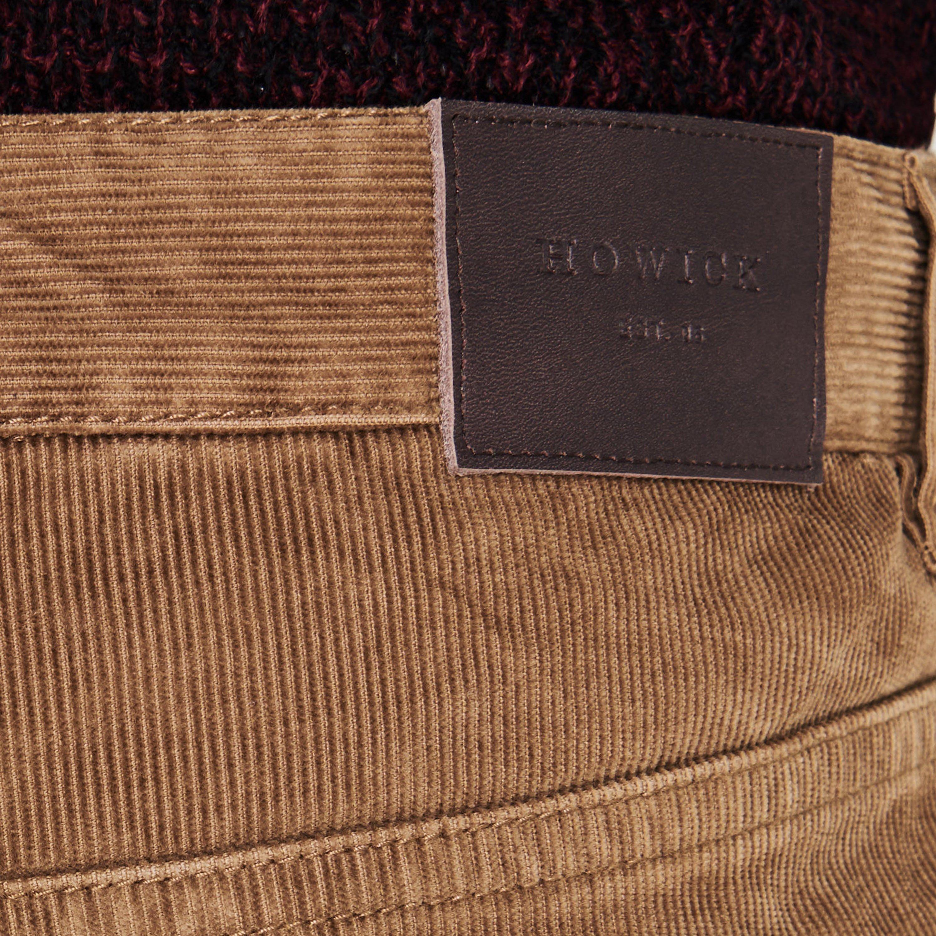 Latte - Howick - Mens Princeton Cord Trousers - 4