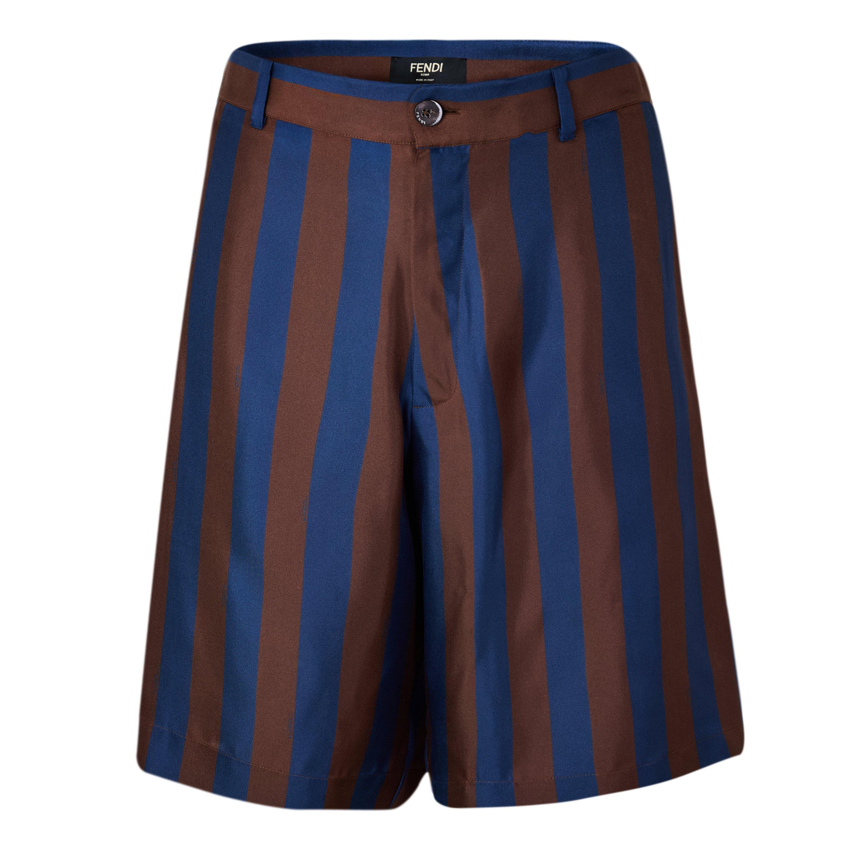 Navy/Wine - Fendi - Fendi Silk Short Sn63 - 1