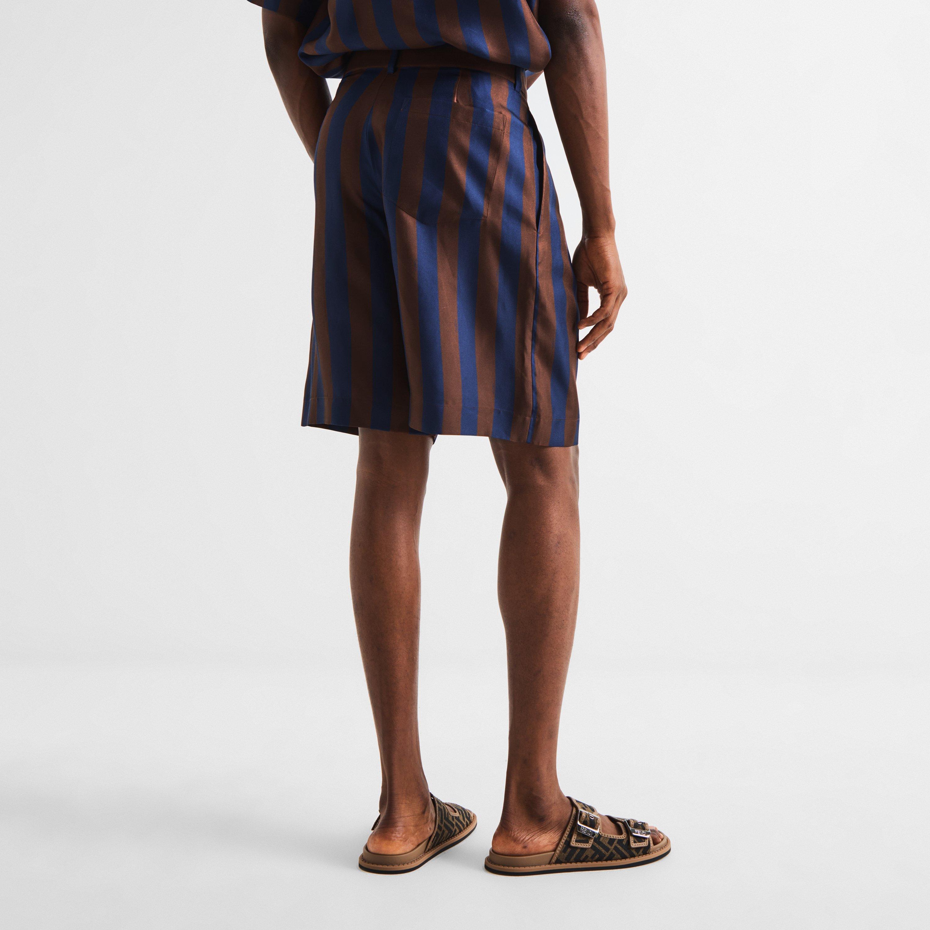 Navy/Wine - Fendi - Fendi Silk Short Sn63 - 4