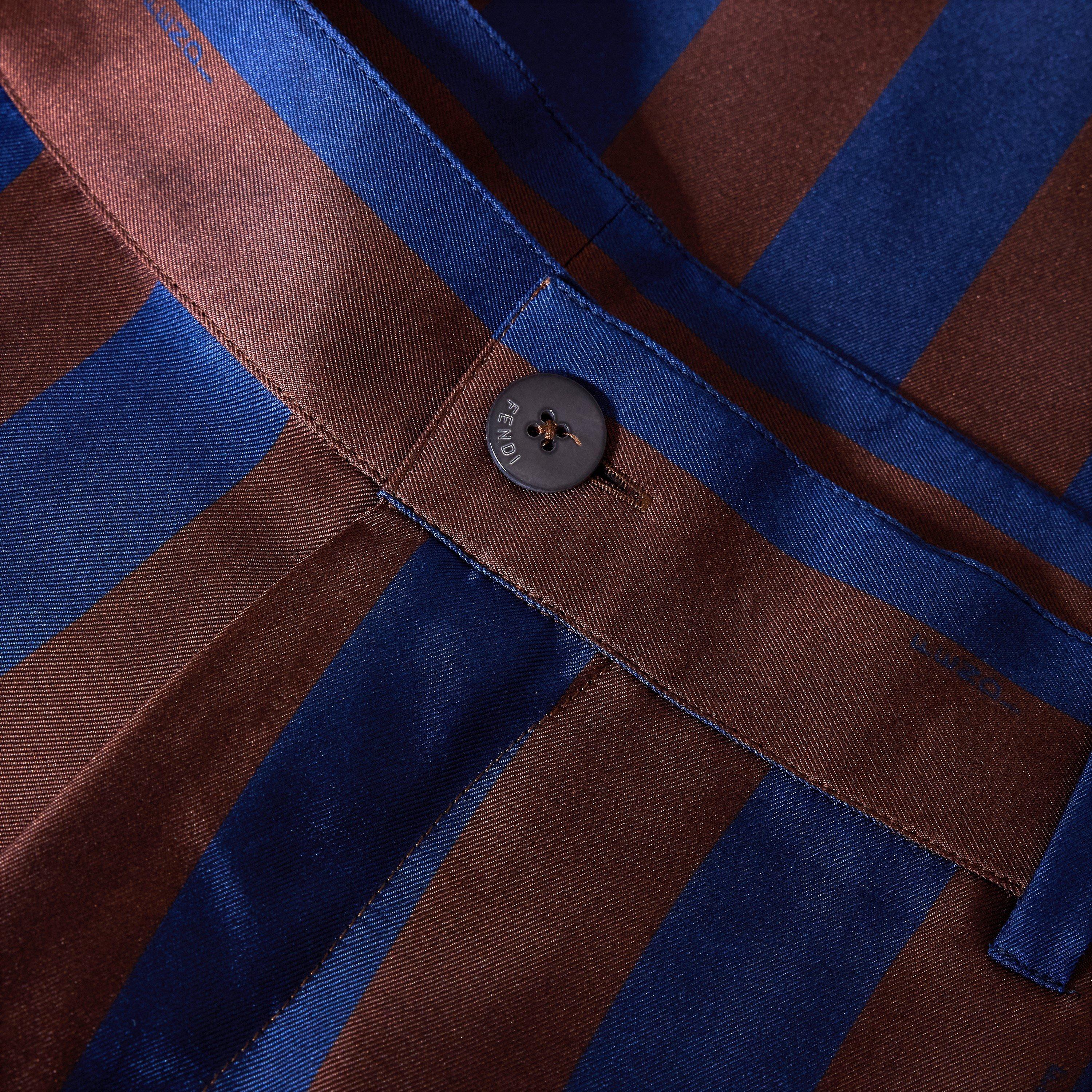 Navy/Wine - Fendi - Fendi Silk Short Sn63 - 3