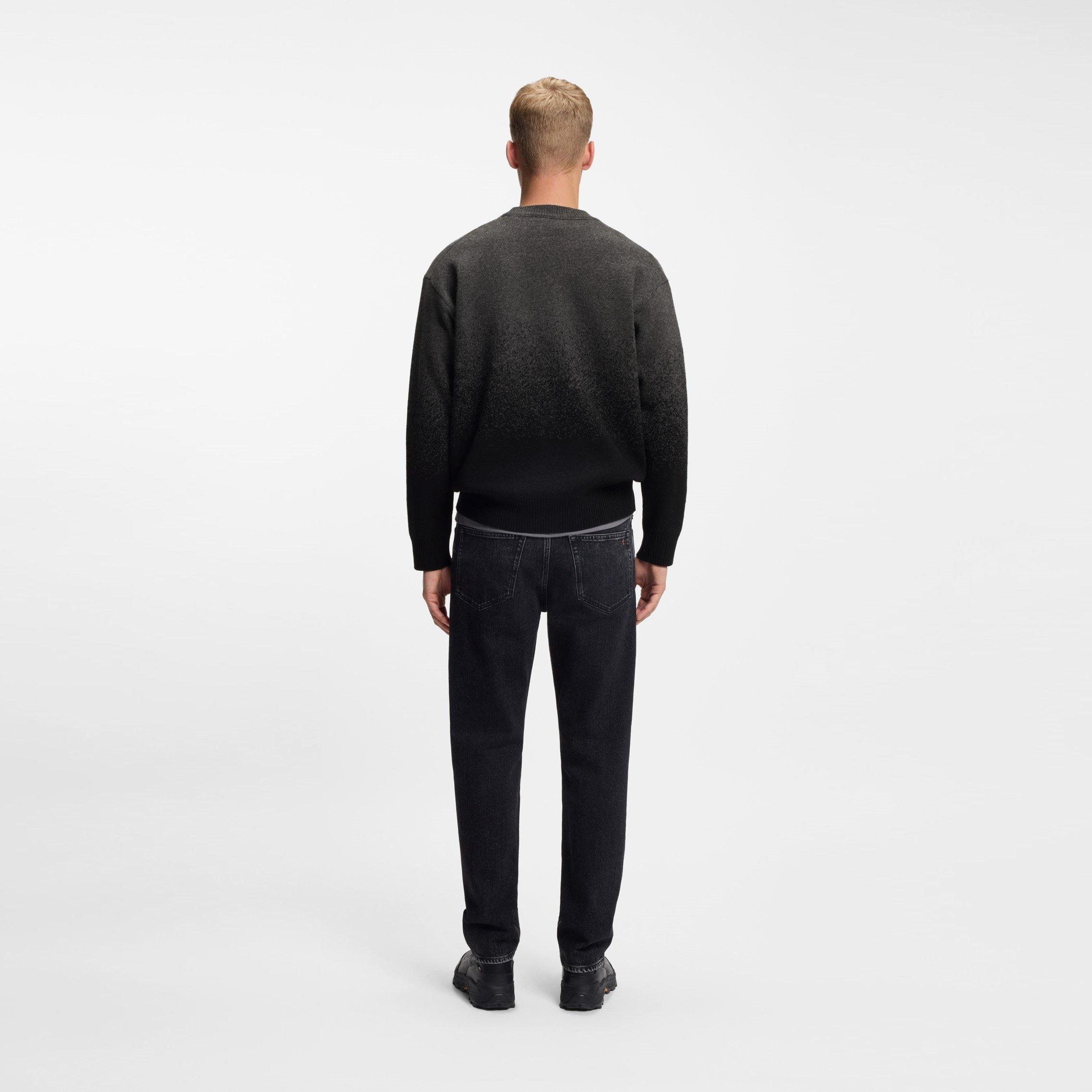 Black 001 - Boss - Men's Kalbrush  Orange Crew Neck Jumper - 3