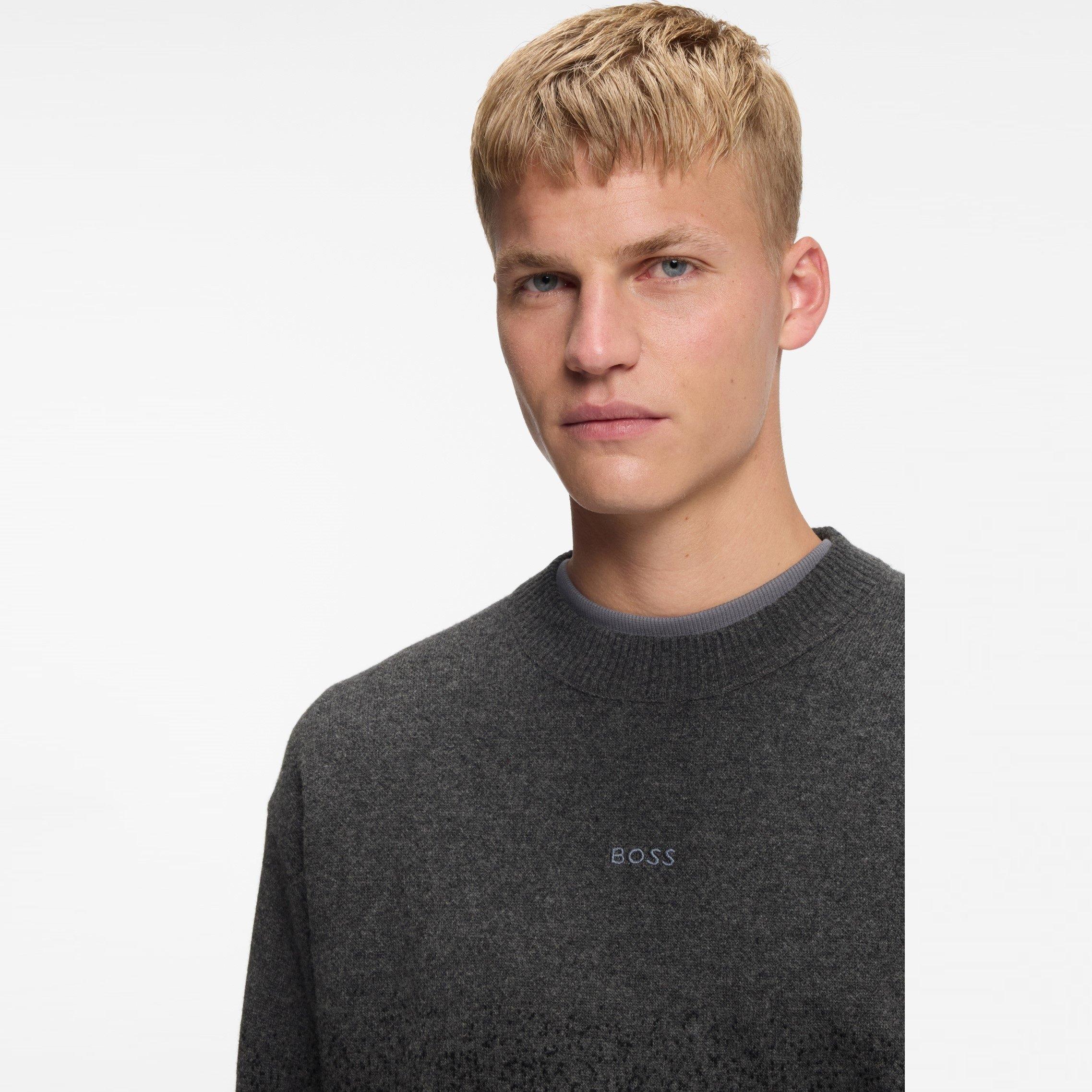 Black 001 - Boss - Men's Kalbrush  Orange Crew Neck Jumper - 4