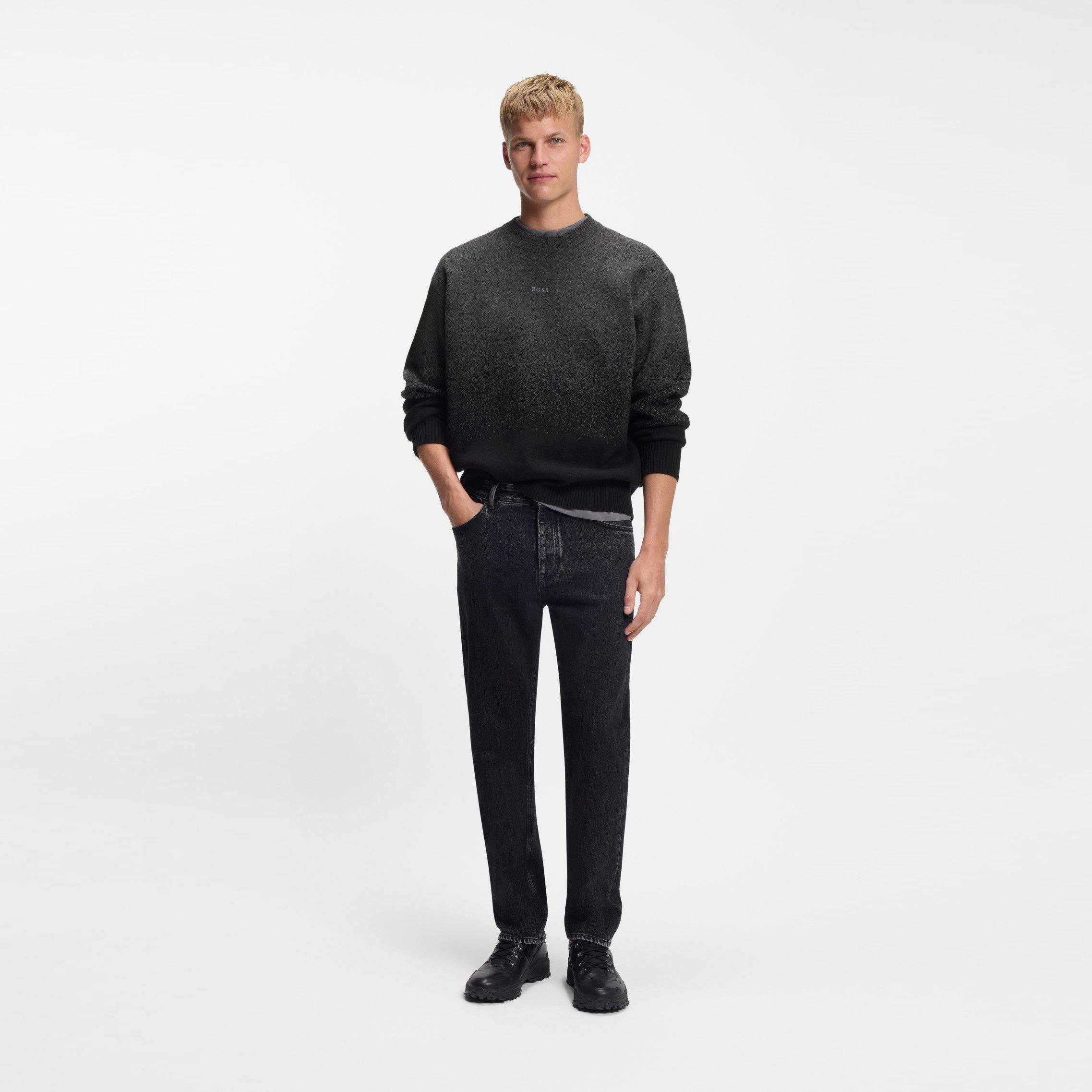 Black 001 - Boss - Men's Kalbrush  Orange Crew Neck Jumper - 5