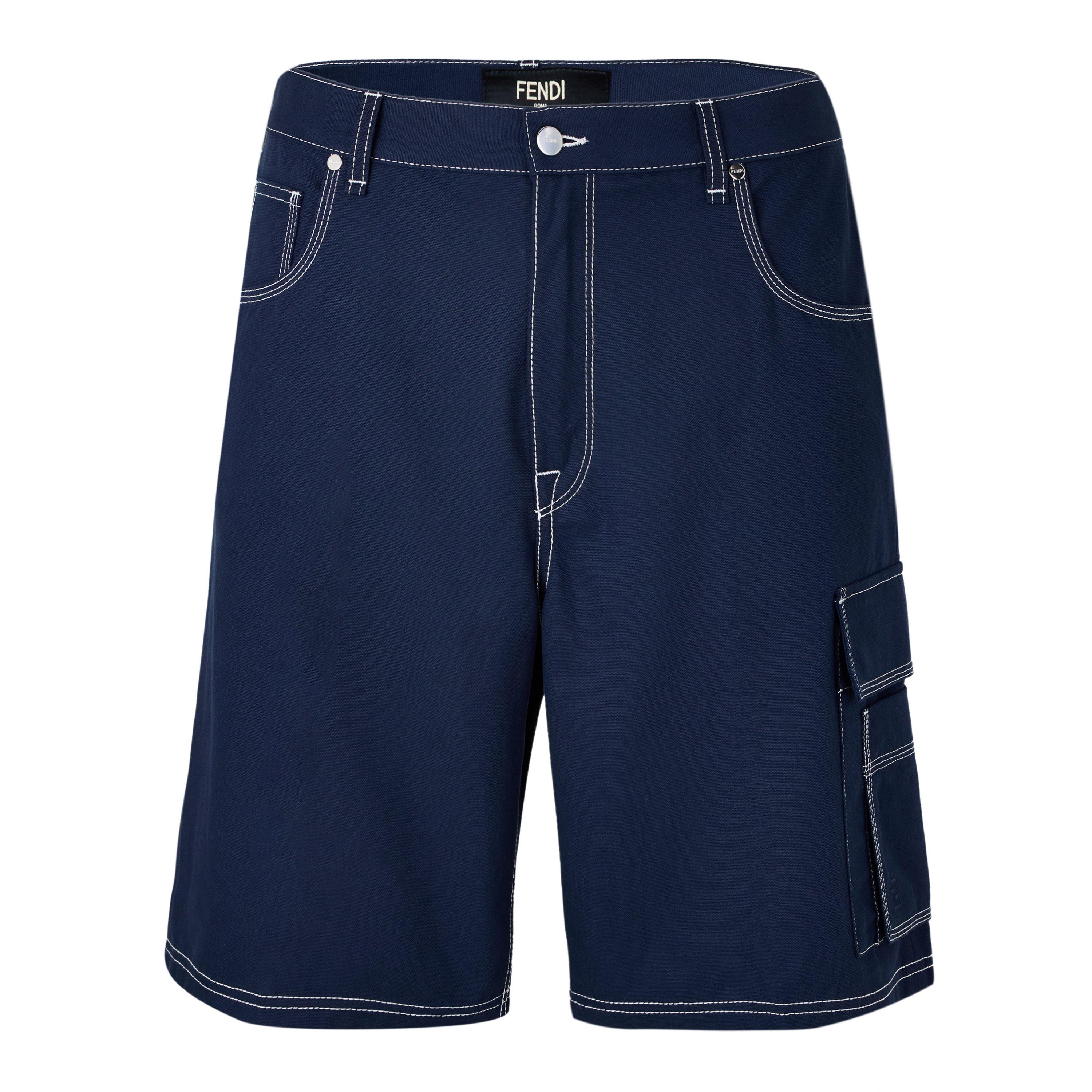 Navy - Fendi - Fendi Stitch Short Sn63 - 1