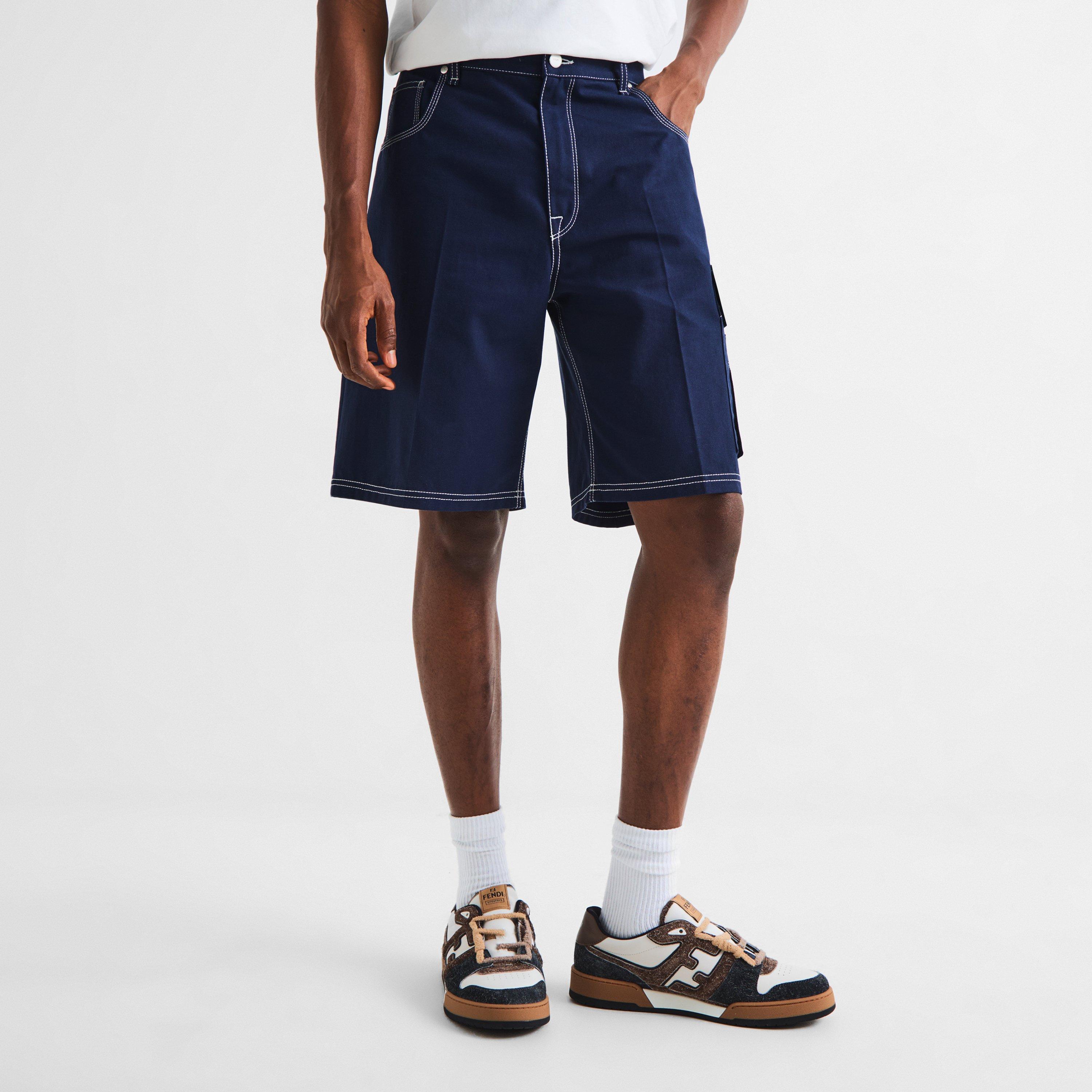 Navy - Fendi - Fendi Stitch Short Sn63 - 3