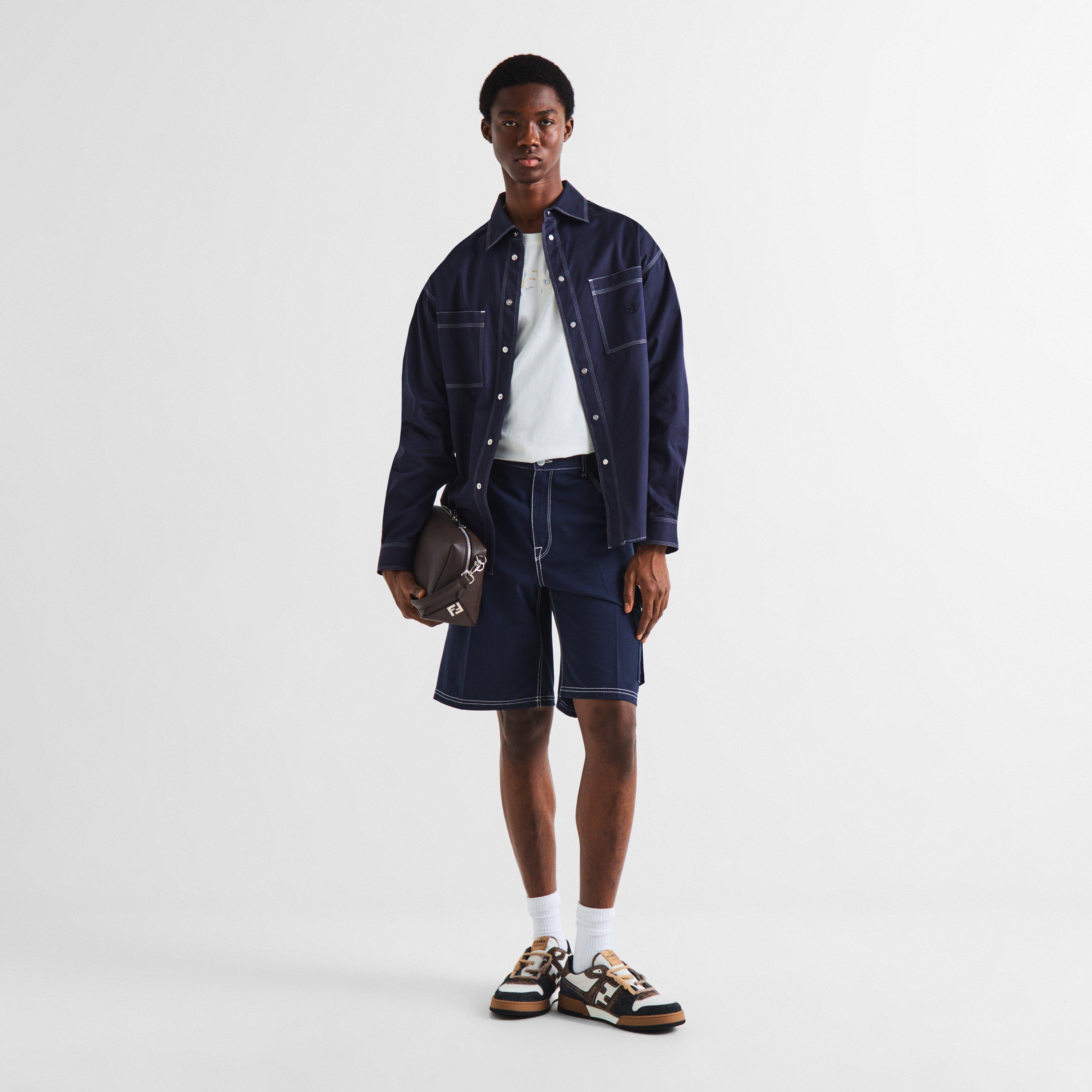 Navy - Fendi - Fendi Stitch Short Sn63 - 6
