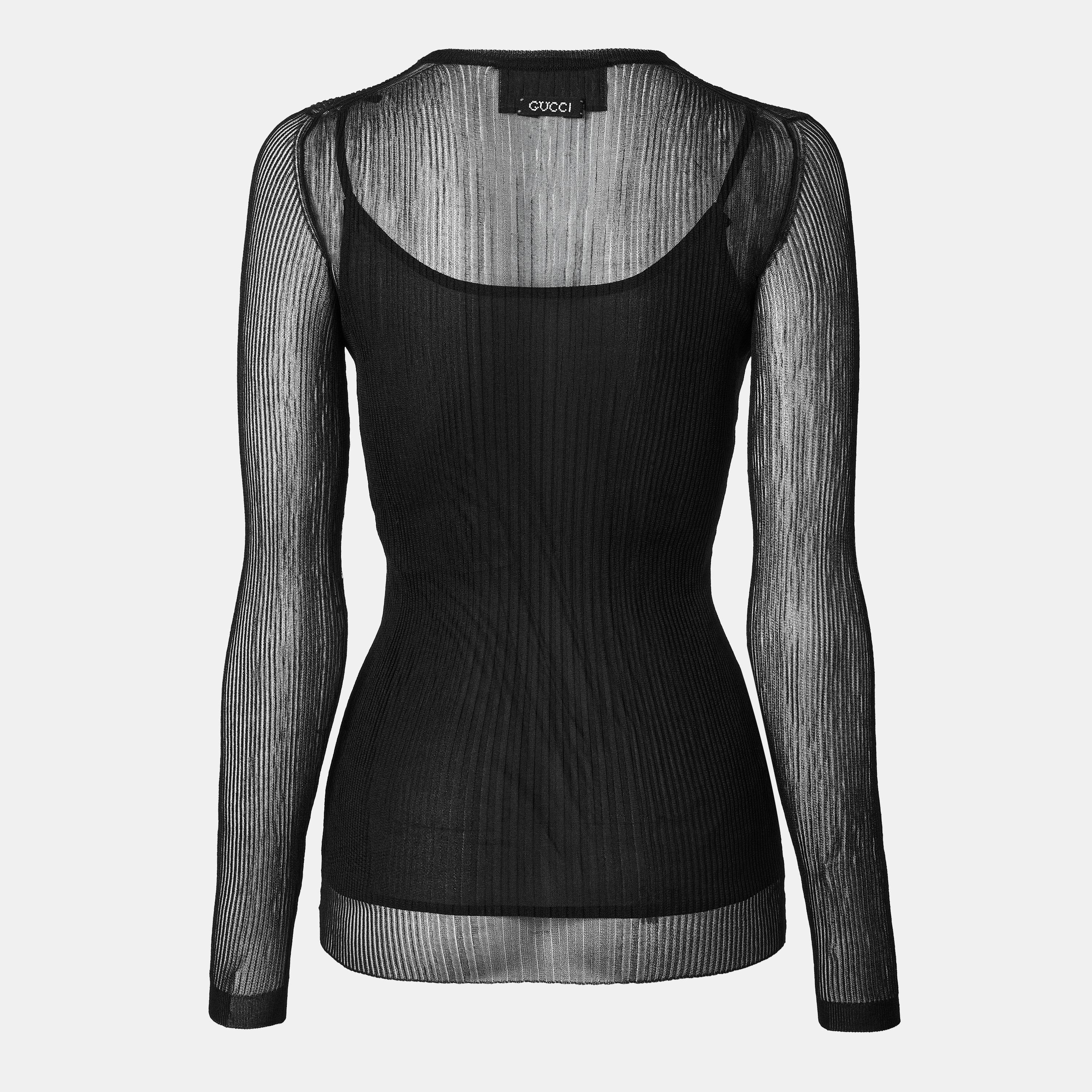 Black/Mix - Gucci - Women's Pleated Tops - 2
