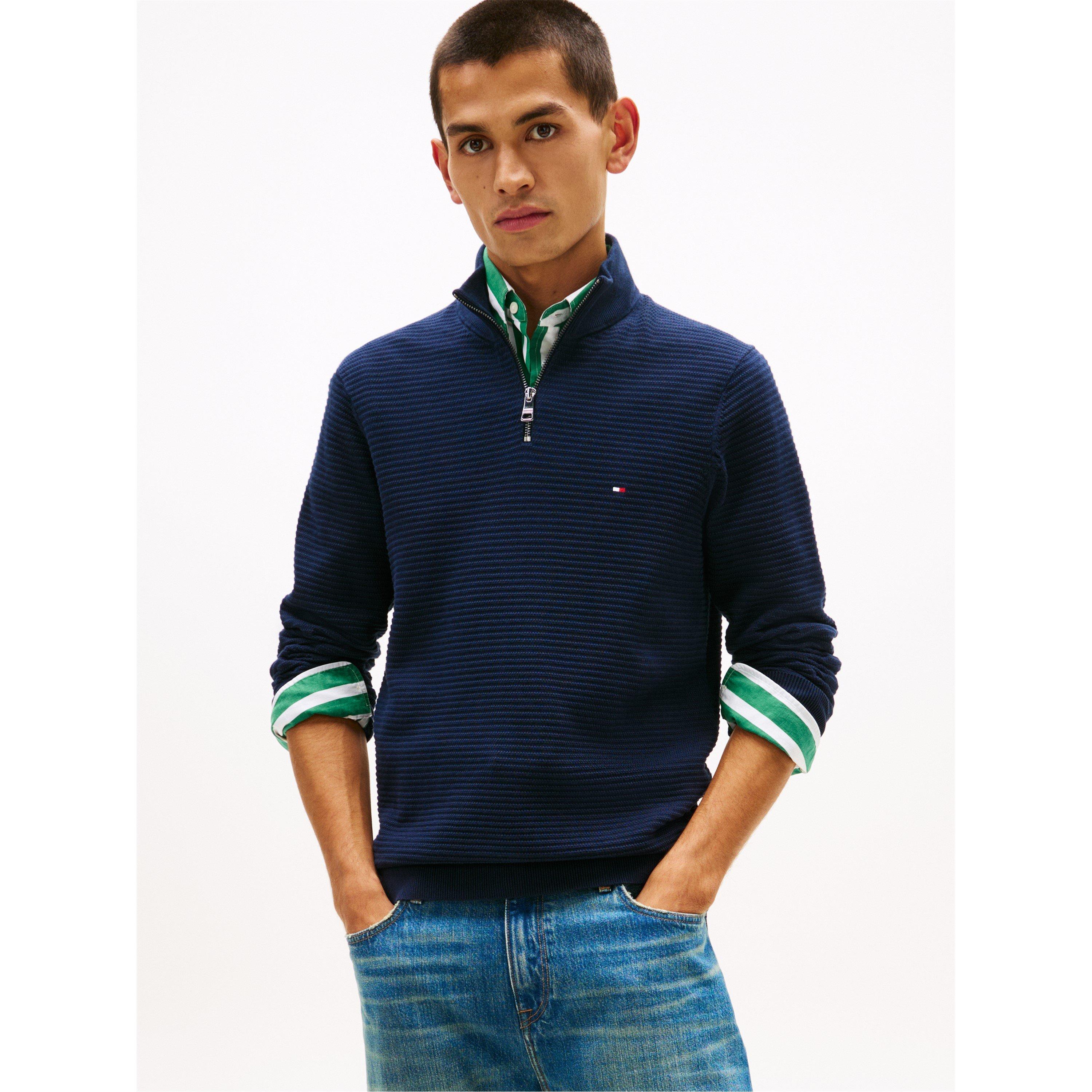 Dark Night Navy - Tommy Hilfiger - Tommy Struct 1/2Knt Sn61 - 2