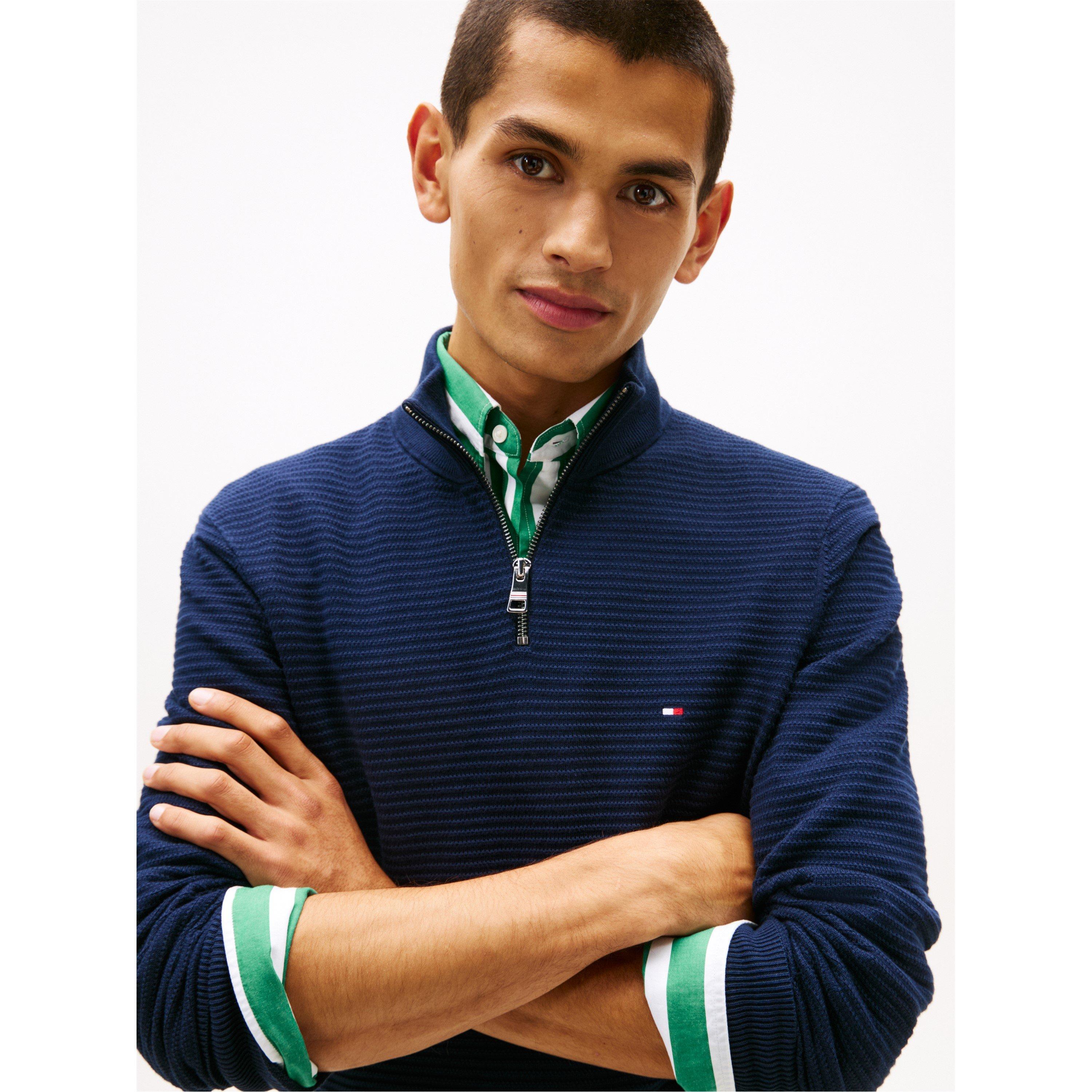 Dark Night Navy - Tommy Hilfiger - Tommy Struct 1/2Knt Sn61 - 3