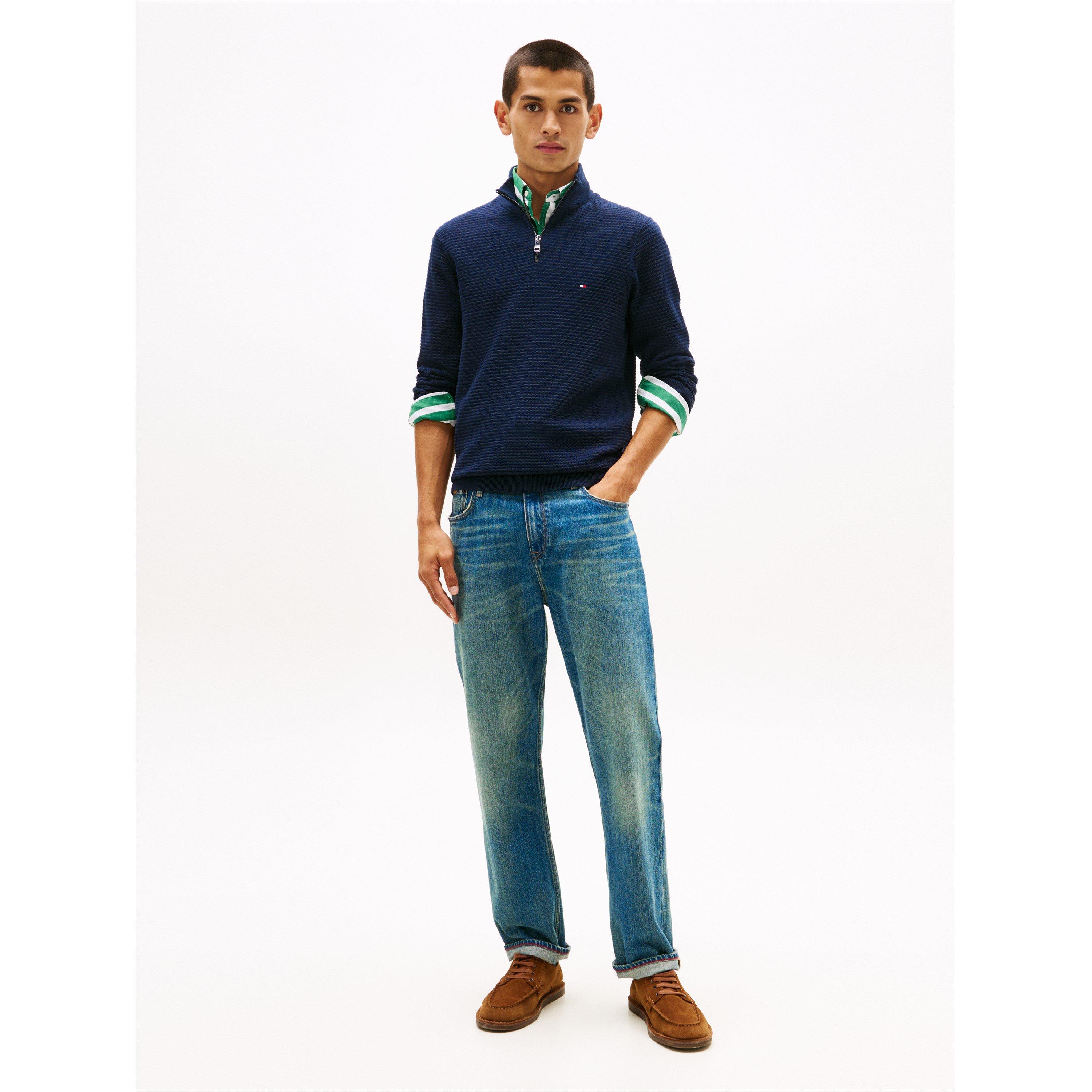 Dark Night Navy - Tommy Hilfiger - Tommy Struct 1/2Knt Sn61 - 4