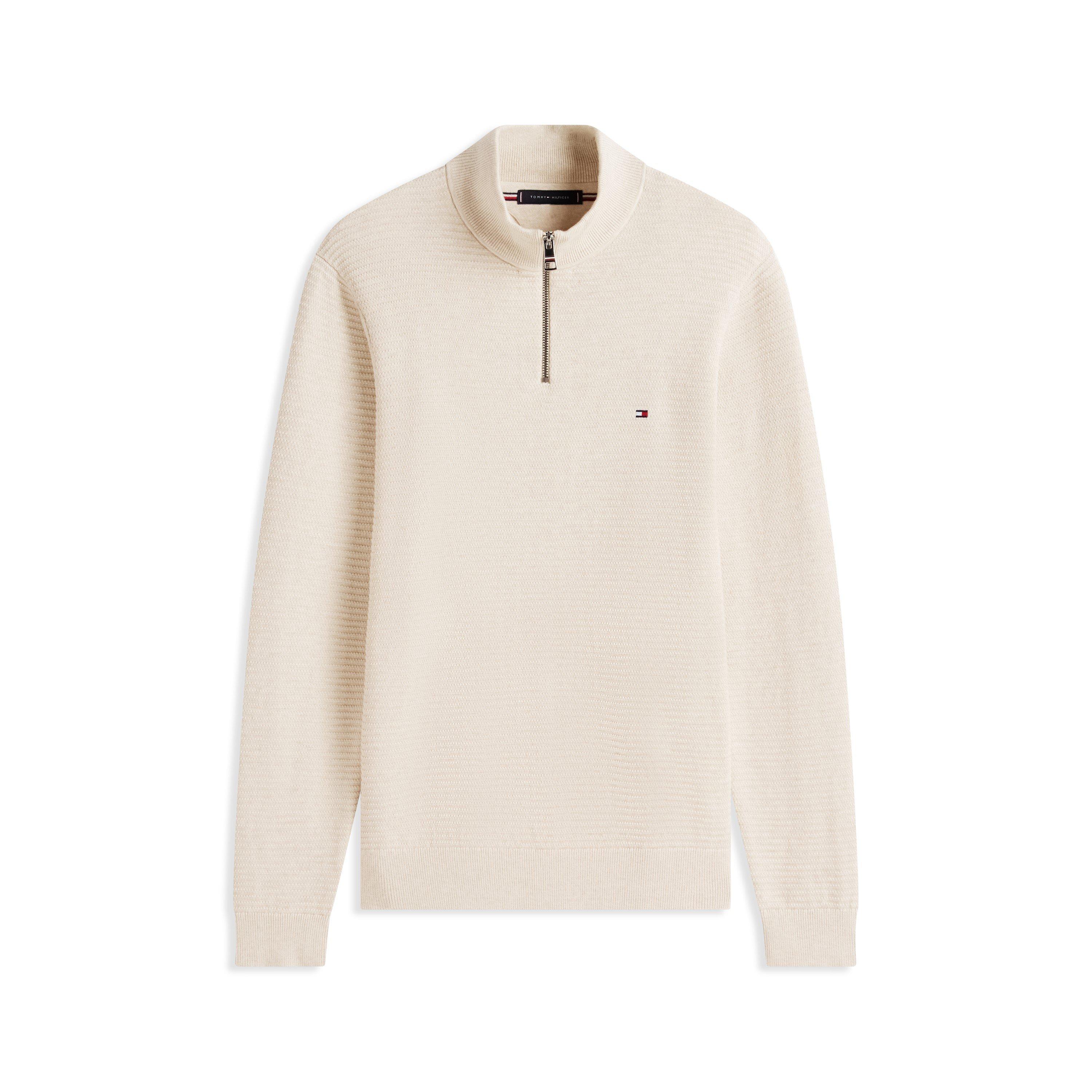 Tommy Hilfiger Men's Crew Neck Jumper - Oatmilk - 2XL