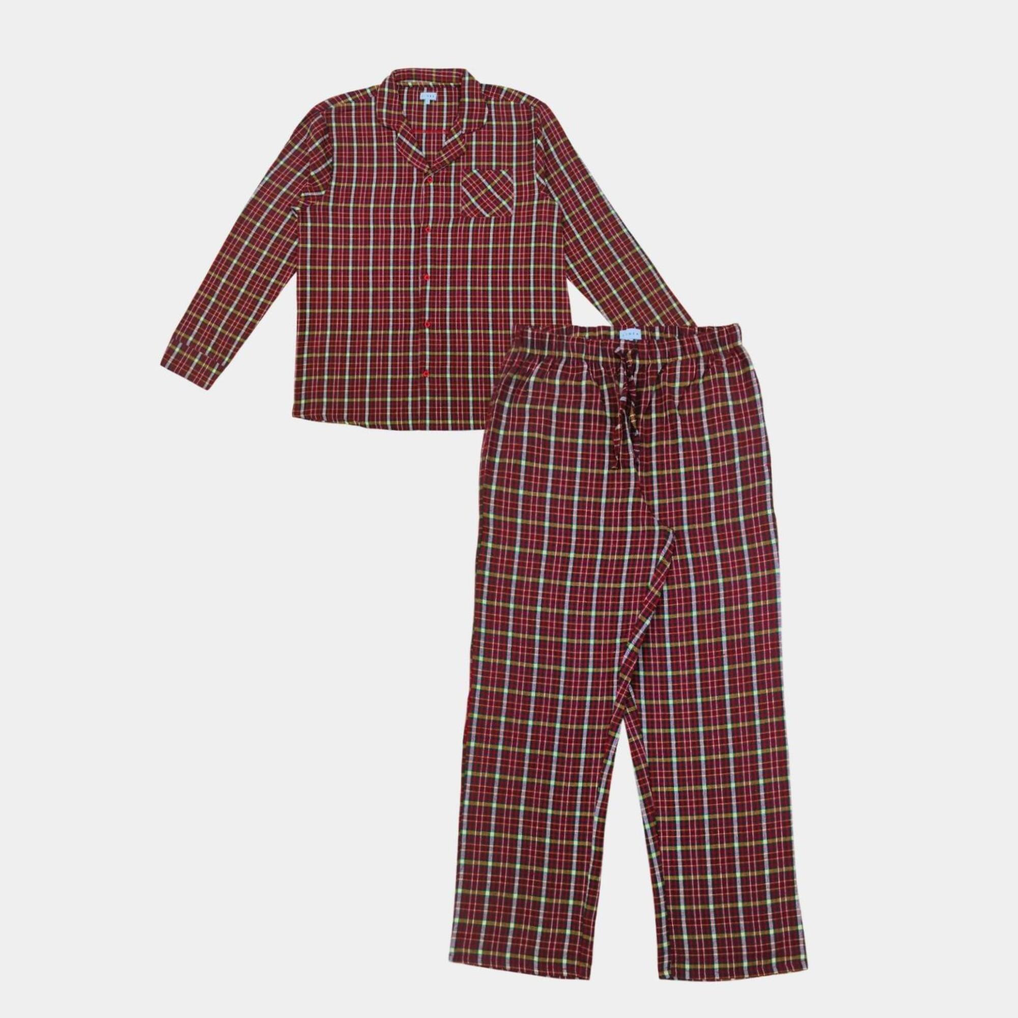 Check - Linea - Men's  Xmas Cotton Long Sleeve Pyjama Set - 1