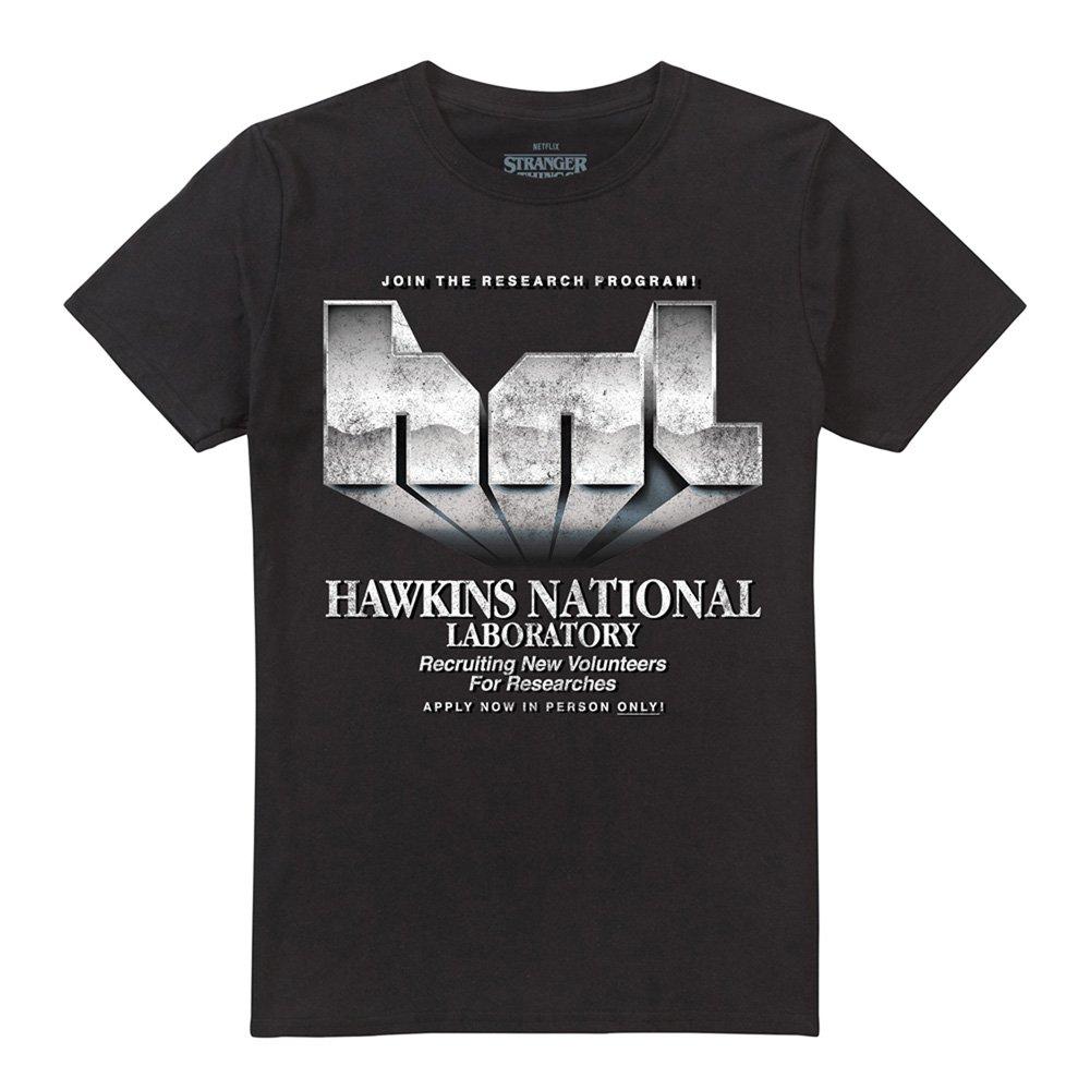 Black - Stranger Things - Stranger Things Hawkins Lab Logo T-Shirt Black - 4