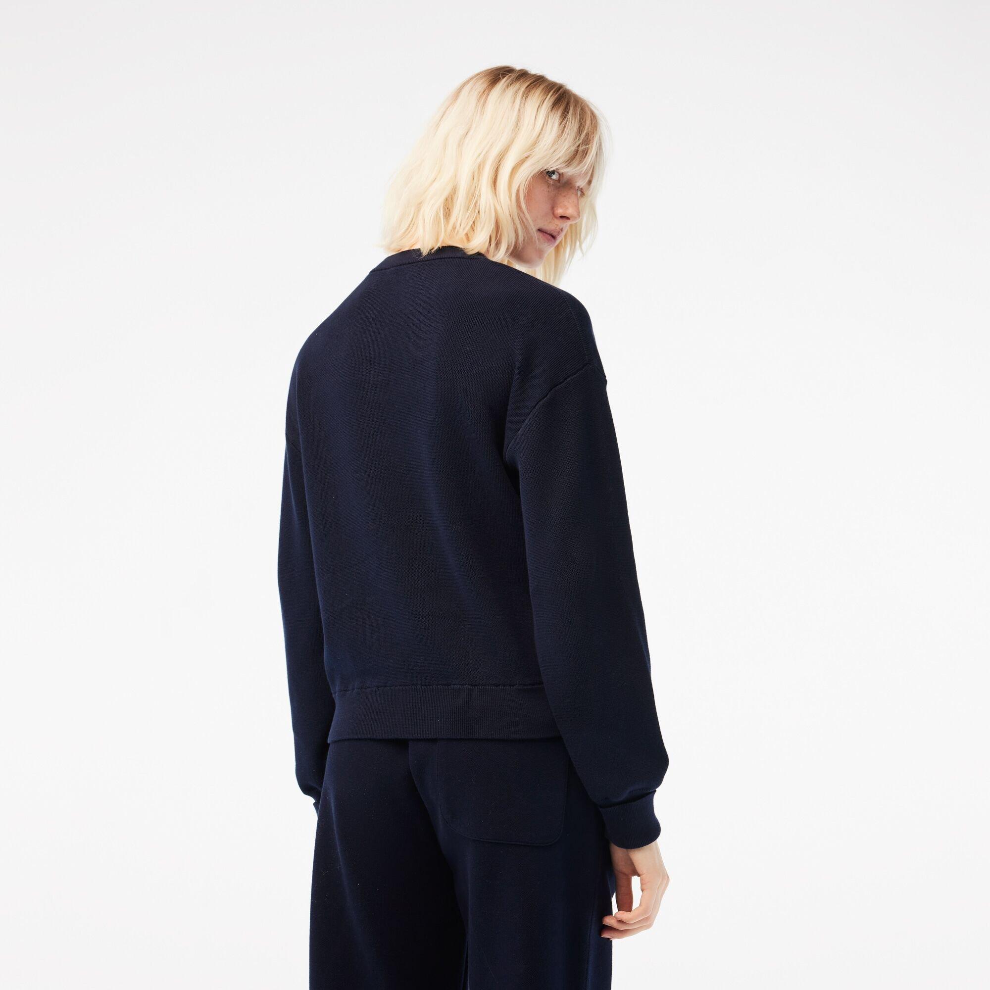 Azul Marino - Lacoste - Women's Knitted V-Neck Sweater Vest - 4