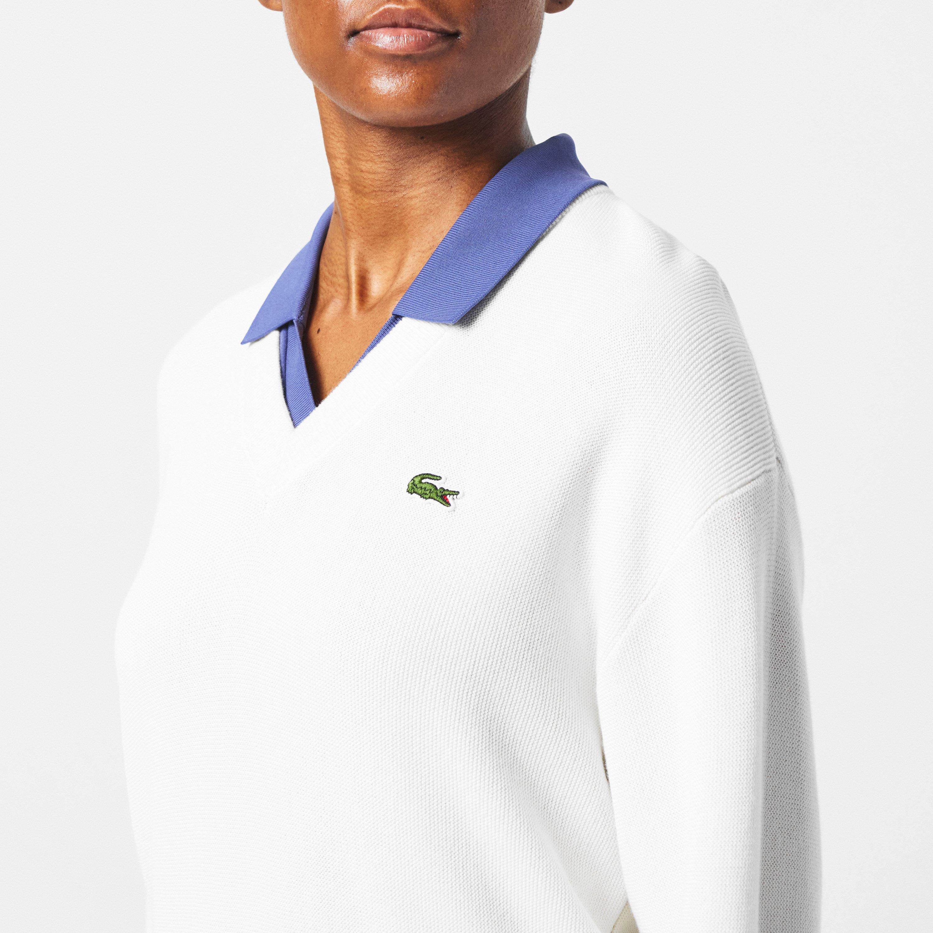 Flour - Lacoste - Women's V-Neck Knitted Sweater Vest - 5