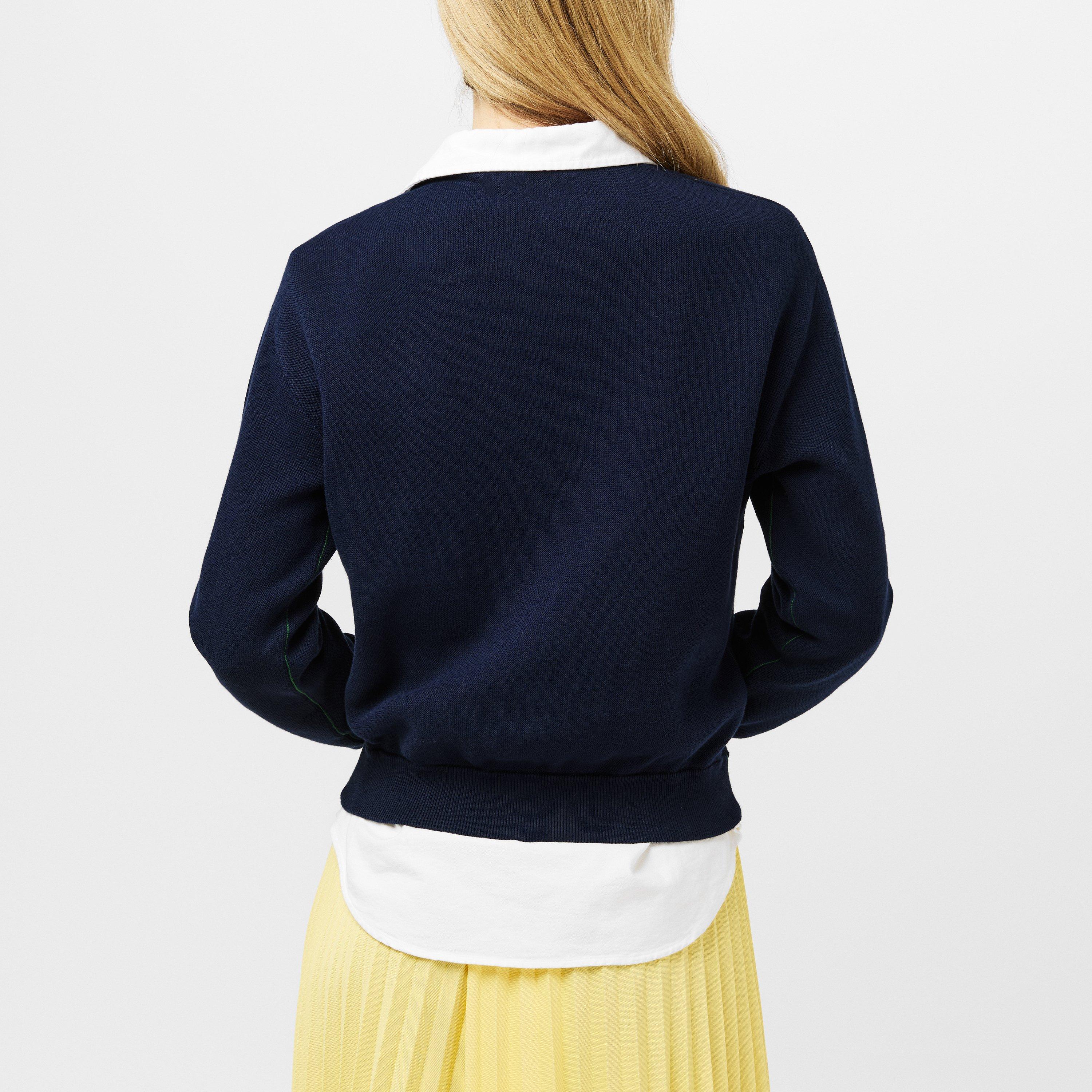 Marineblauw - Lacoste - Women's Crew Neck Jumper - 4