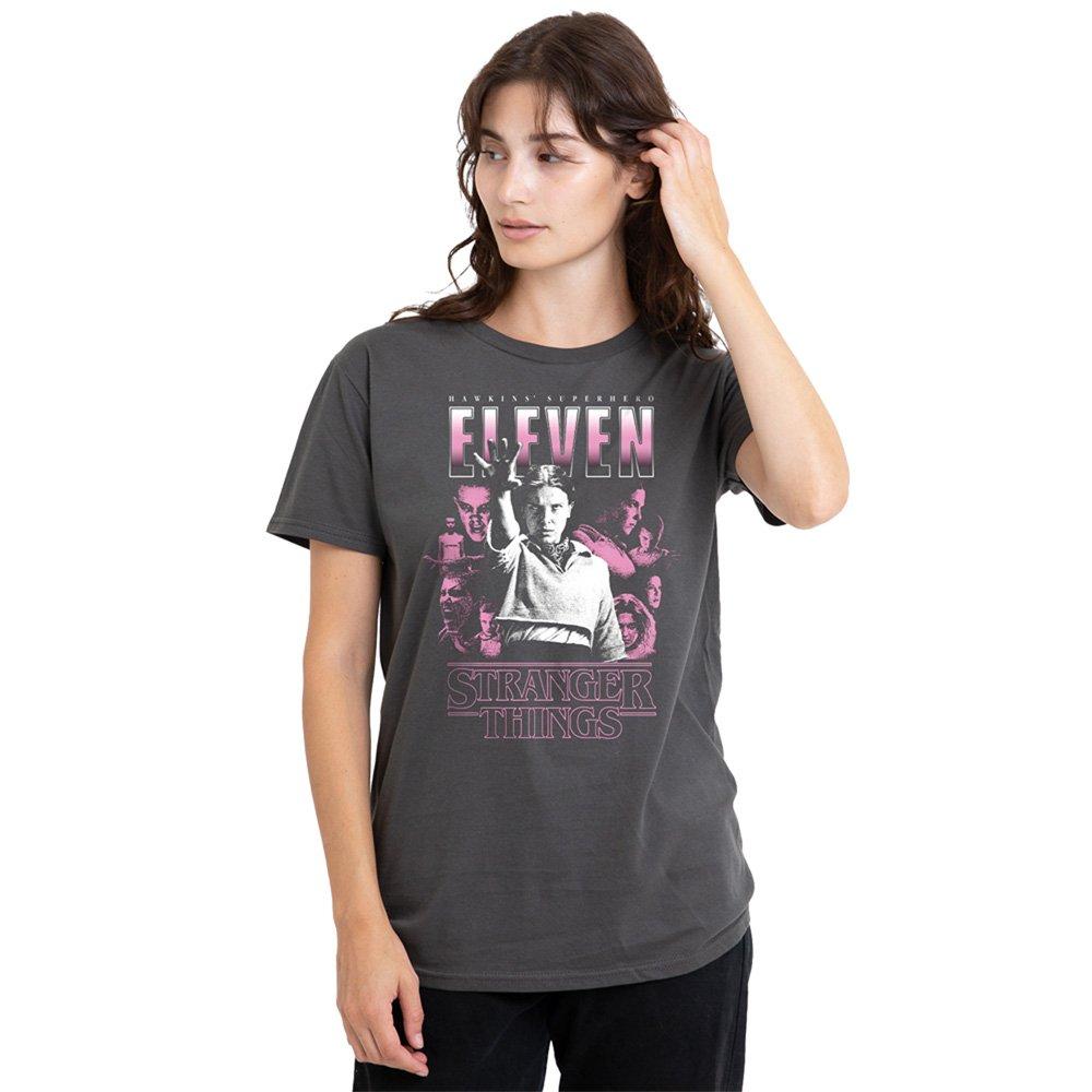 Grey - Stranger Things - Stranger Things Eleven Poster Womens T-Shirt Char - 1
