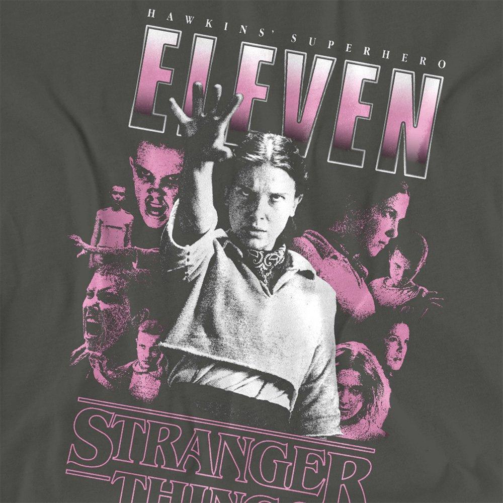 Grey - Stranger Things - Stranger Things Eleven Poster Womens T-Shirt Char - 2