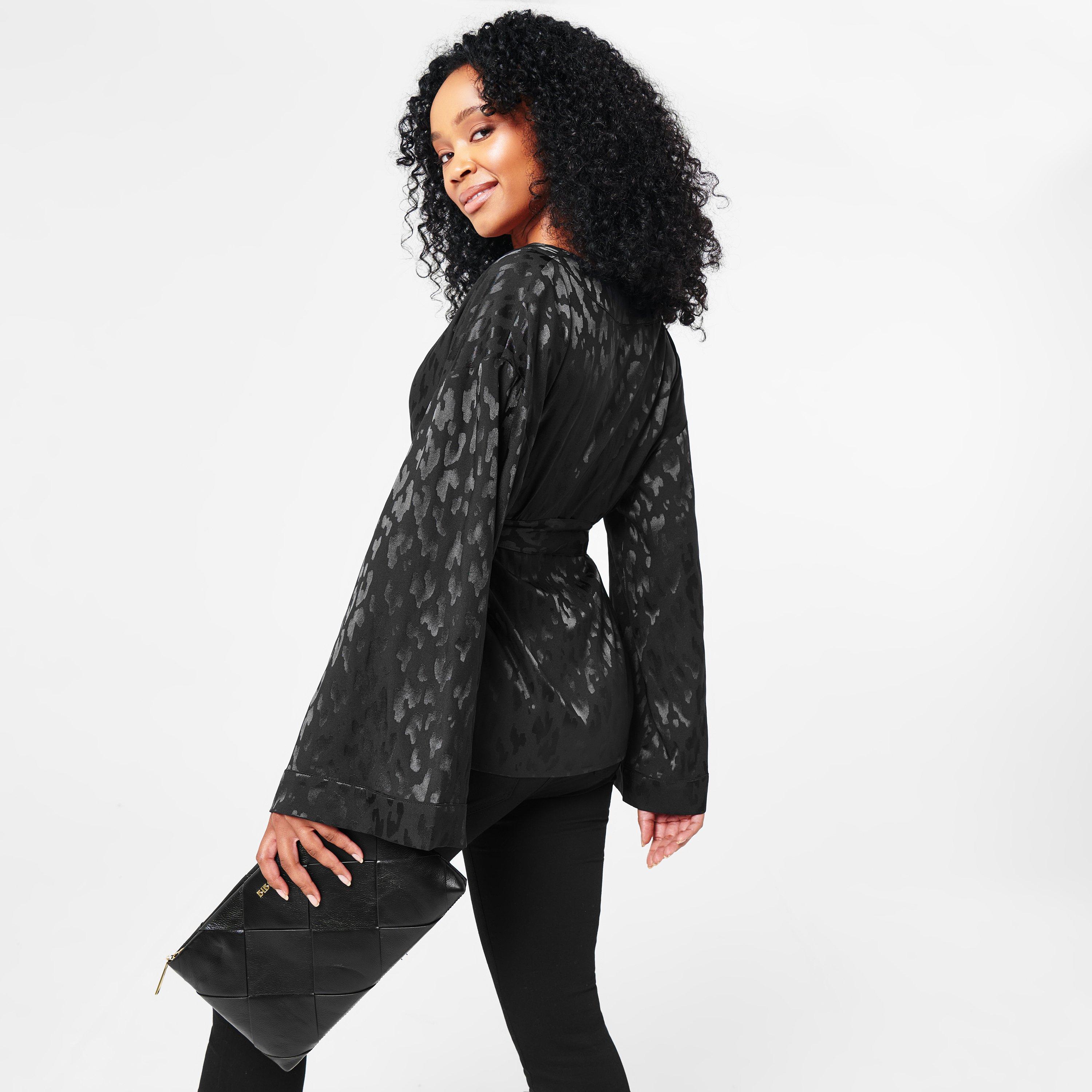 Black - Biba - Women's Long-Sleeve Patterned Shirt - 2