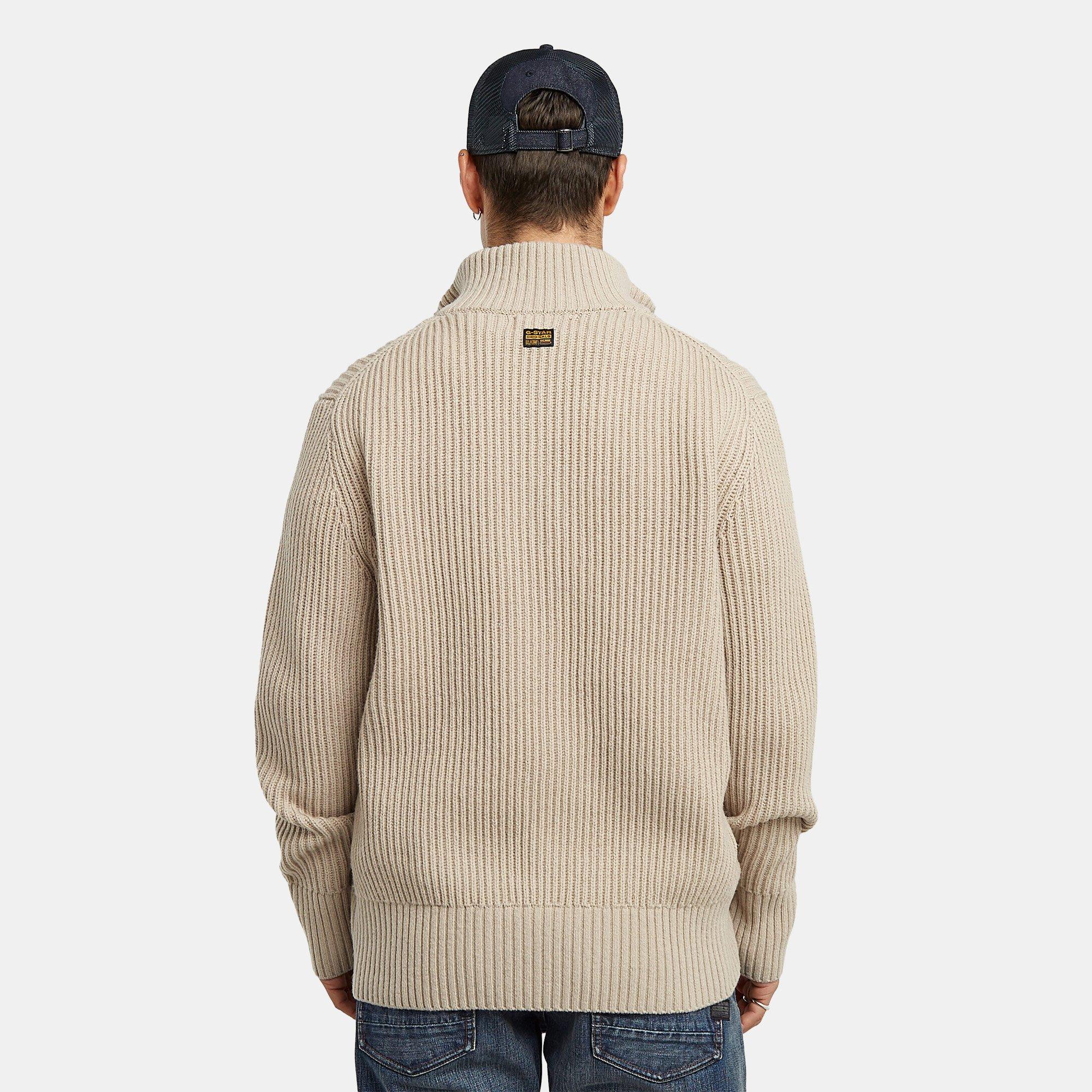Ecru - G Star - Gstar Chunky quarter Zip Sn54 - 2