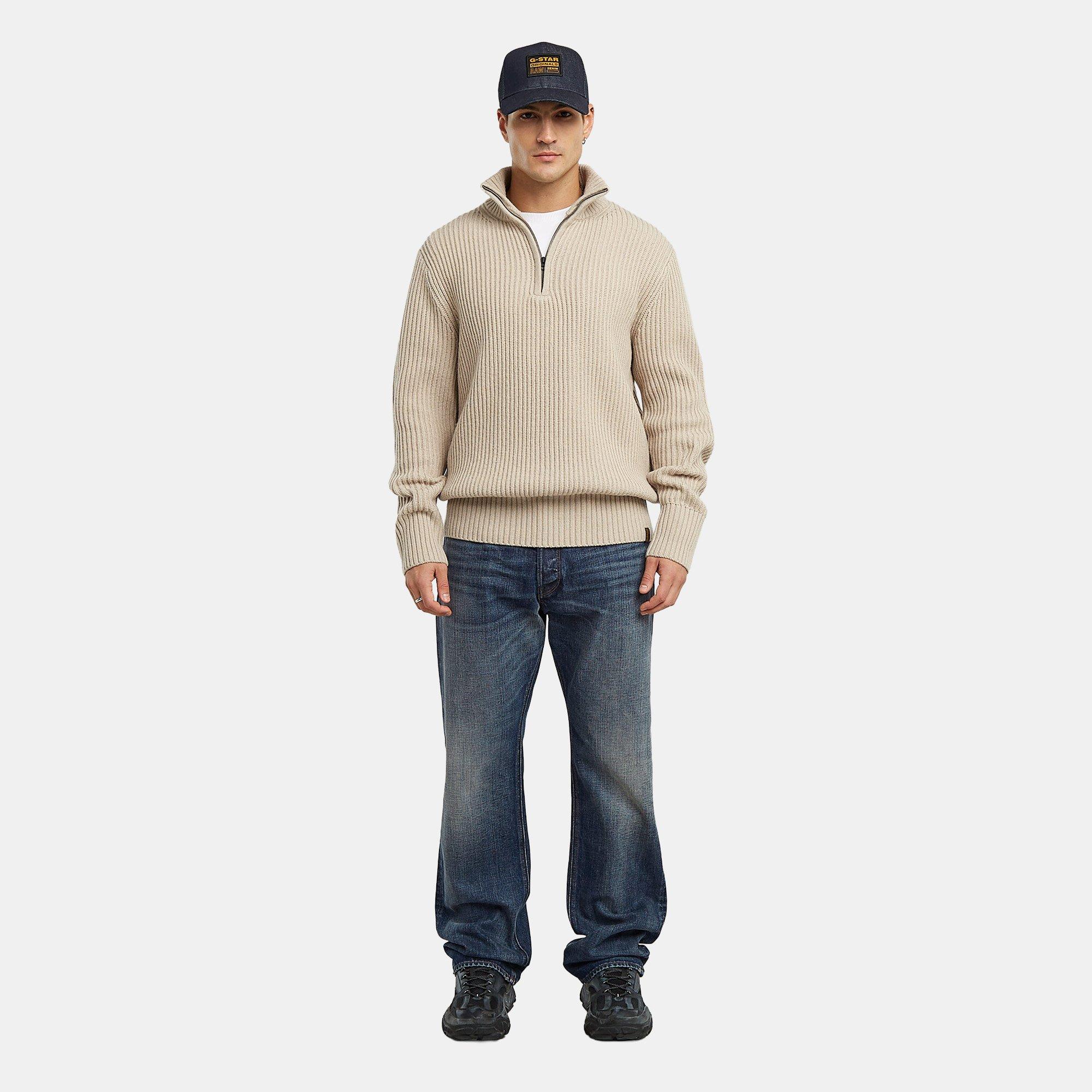 Ecru - G Star - Gstar Chunky quarter Zip Sn54 - 6