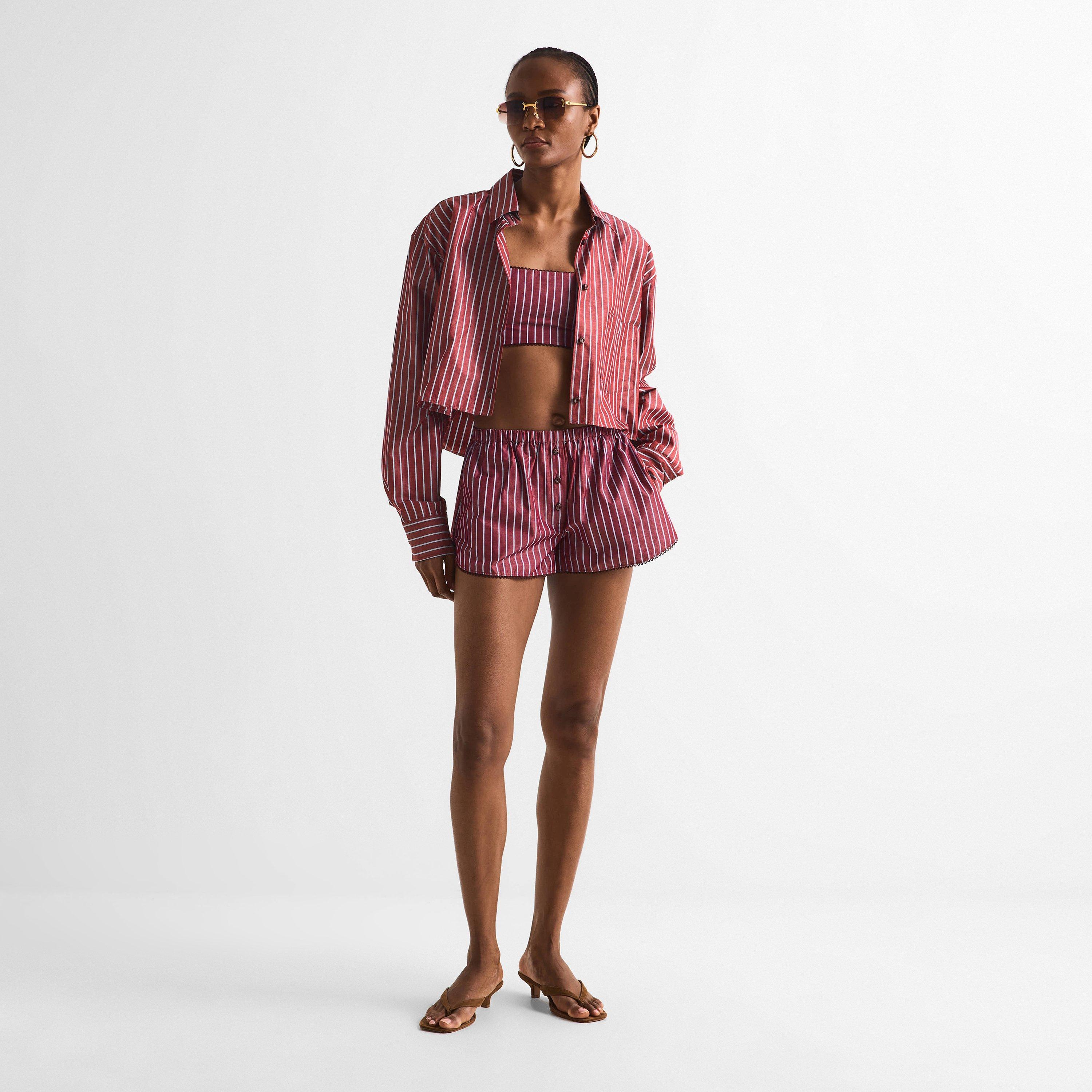 Rouge Noir/Blue - The Andamane - Women's Arabella Boxer Woven Shorts - 6