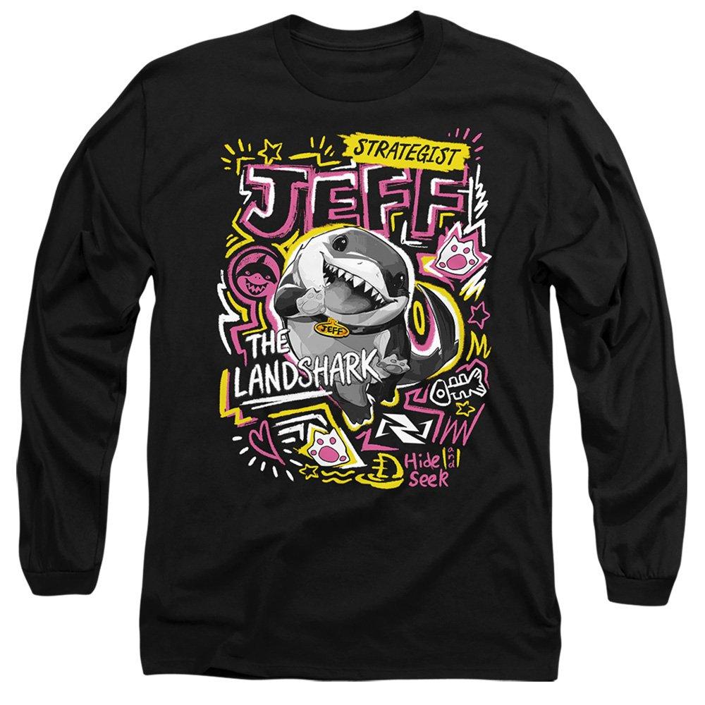 Black - Marvel - Rivals Jeff The Landshark Marker Pen Trend Long Sl - 1
