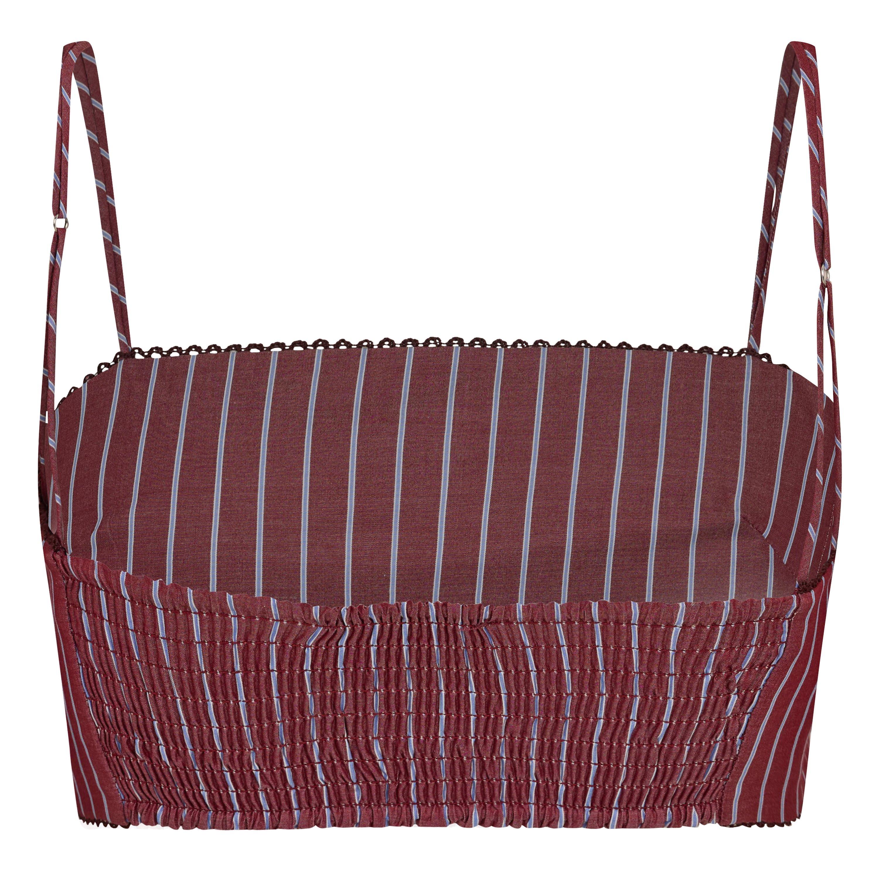 Rouge Noir/Blue - The Andamane - Women's Carrie Smock Crop Bandeau Top - 2