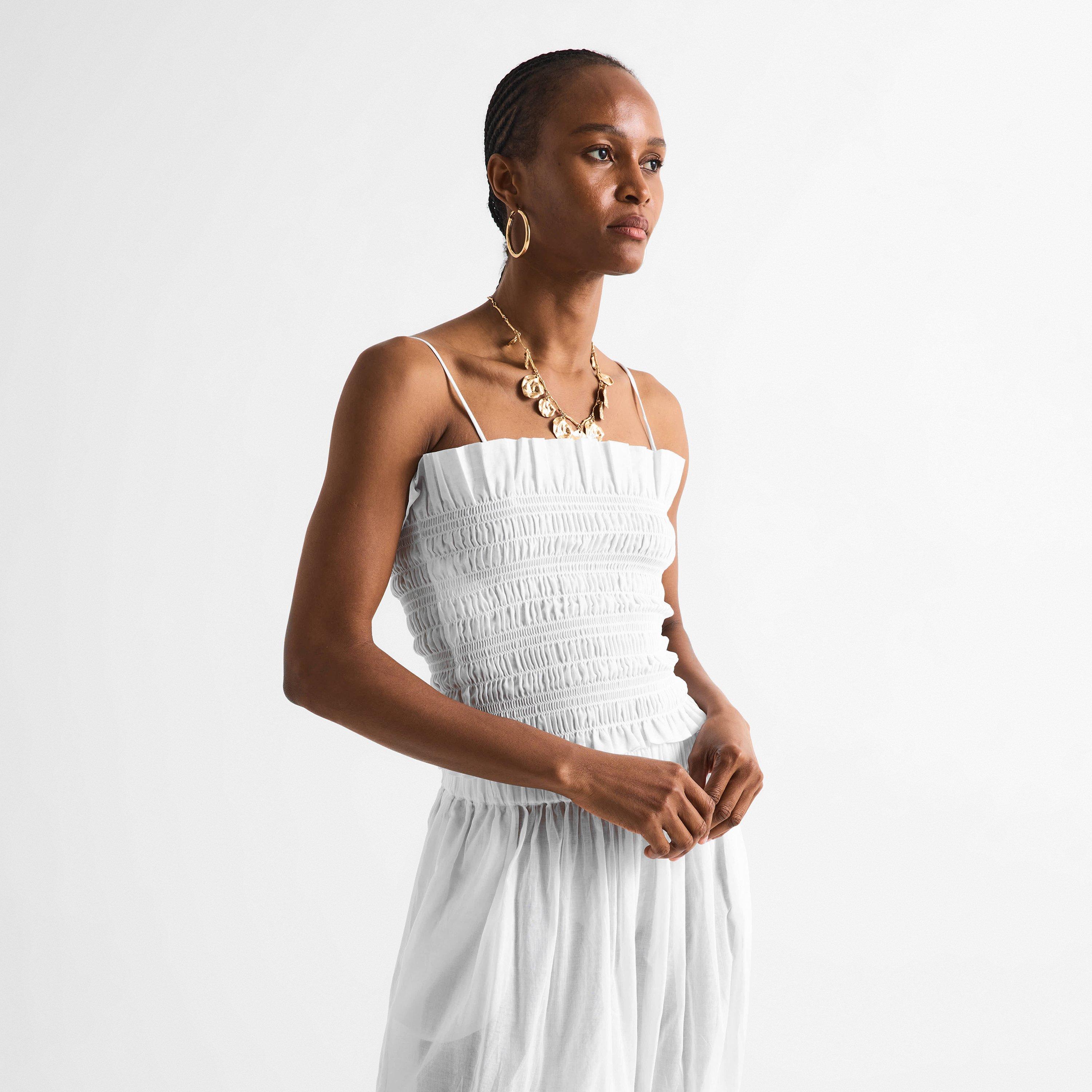 White - The Andamane - Women's Suri Smock Tube Bandeau Top - 3