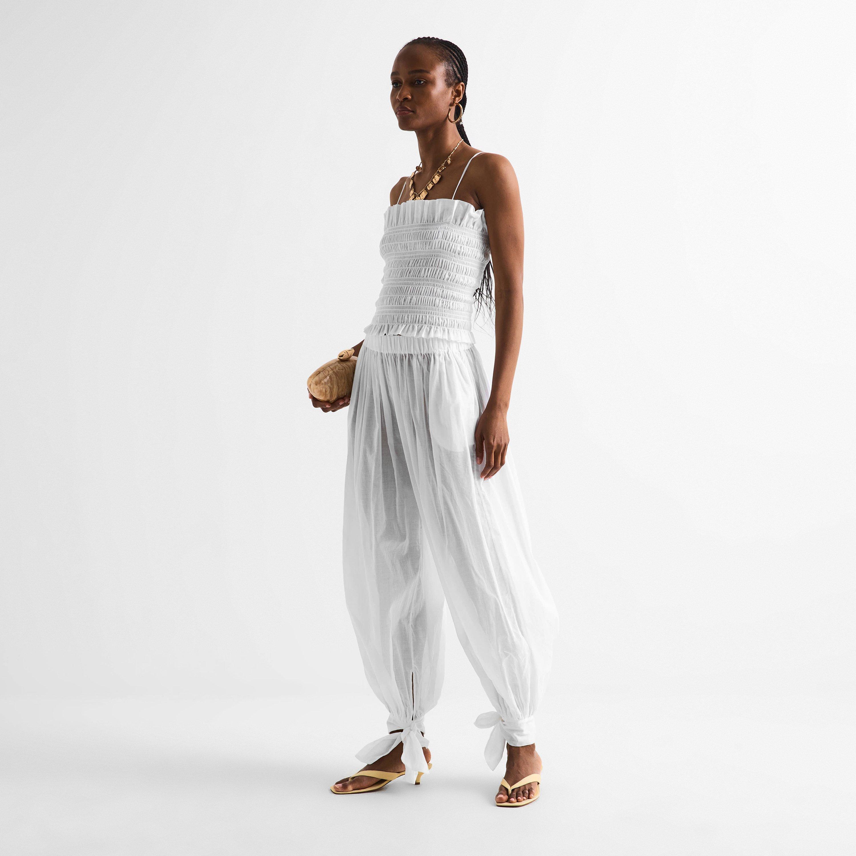 White - The Andamane - Women's Suri Smock Tube Bandeau Top - 6